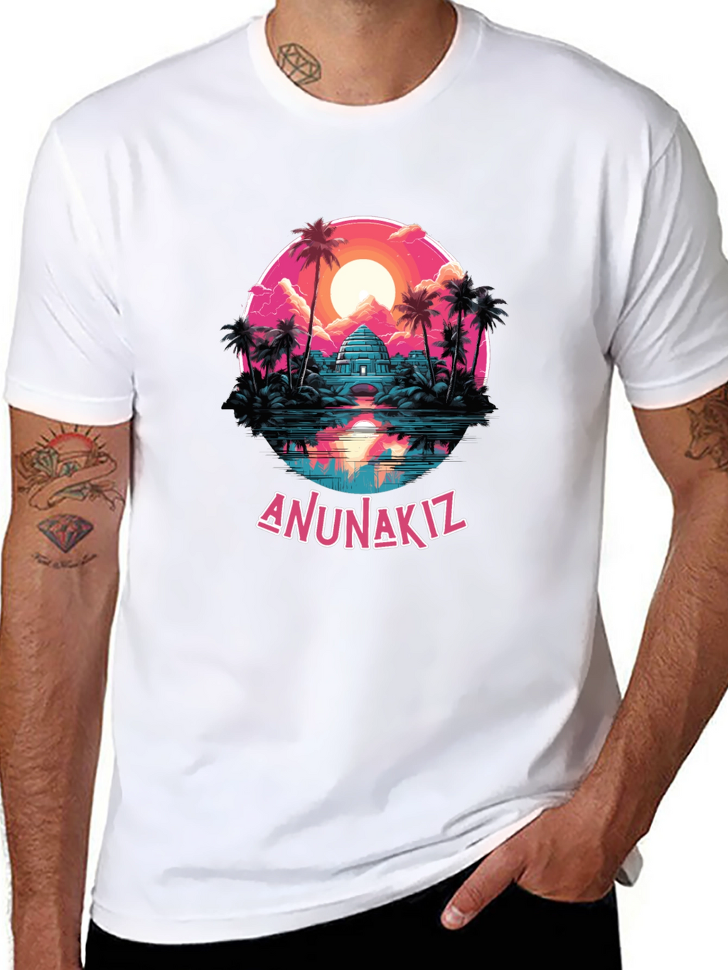 Anunaki Tropical Graphic T-Shirt