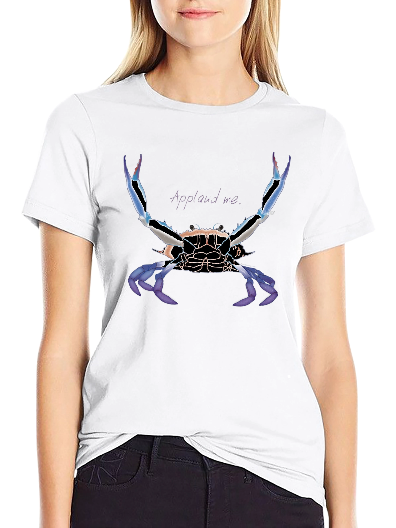 Applaud Crab Graphic Tee - Bold Statement Shirt