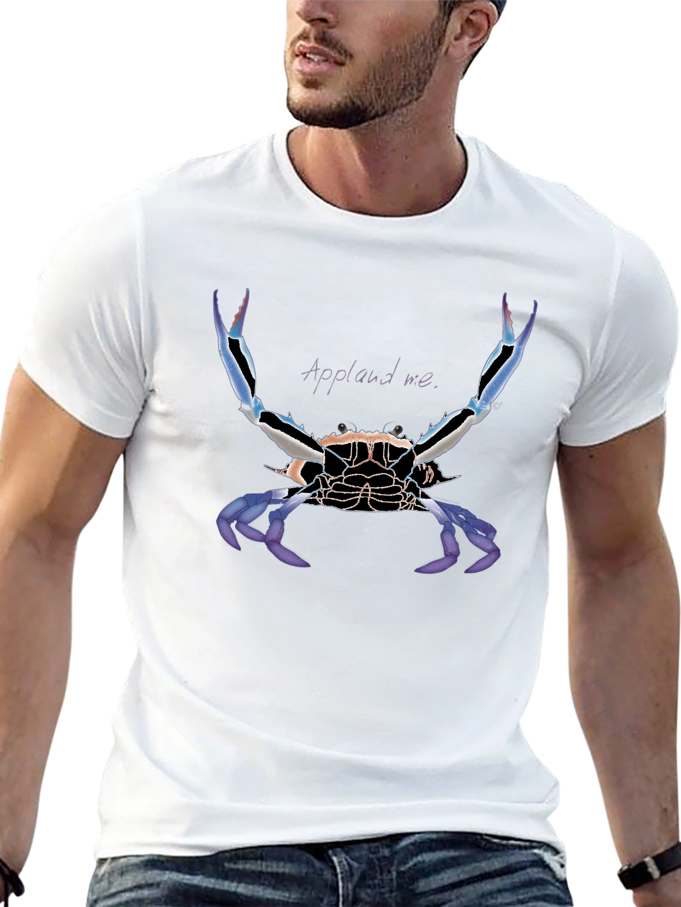 Applaud Crab Graphic Tee - Bold Statement Shirt