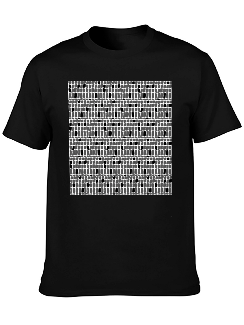 Abstract Pattern Black Tee