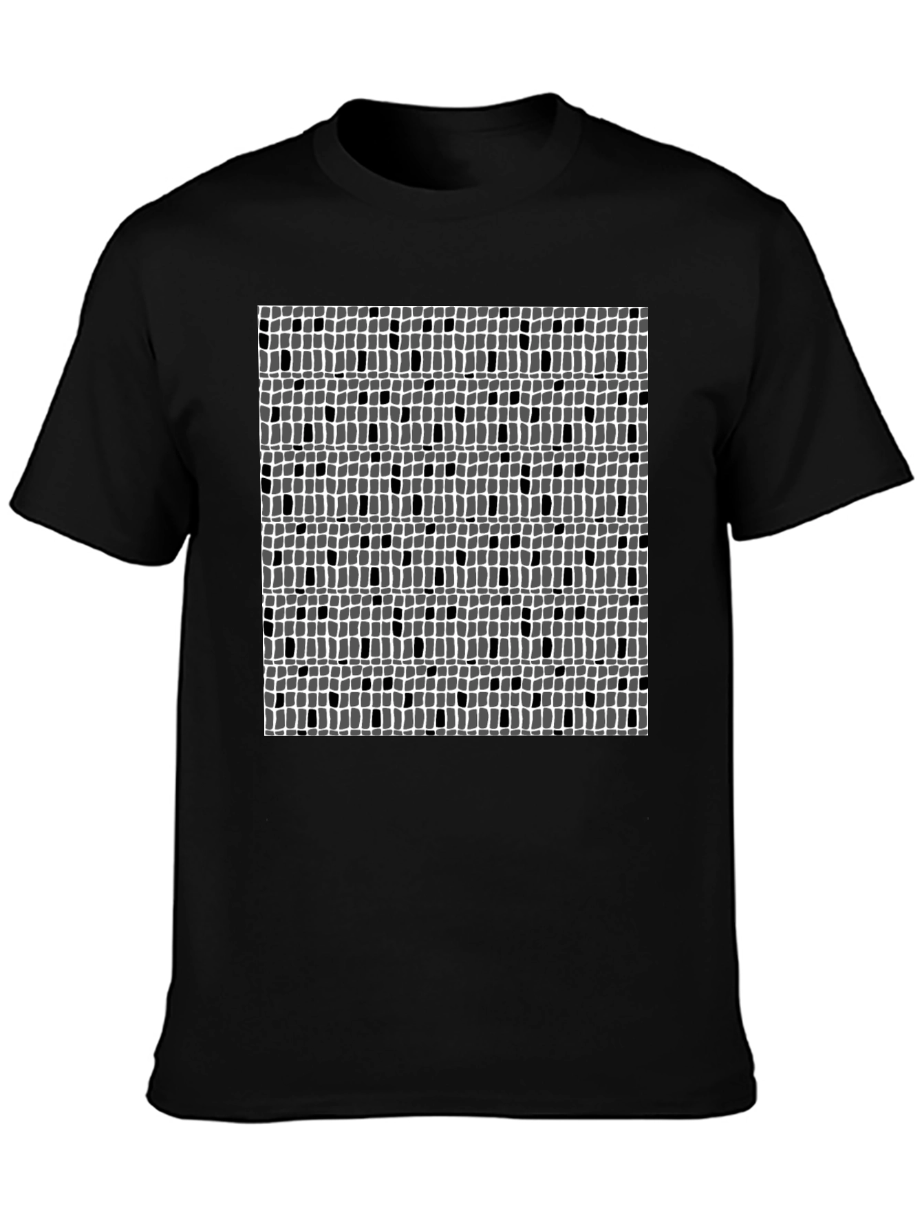 Abstract Pattern Black Tee