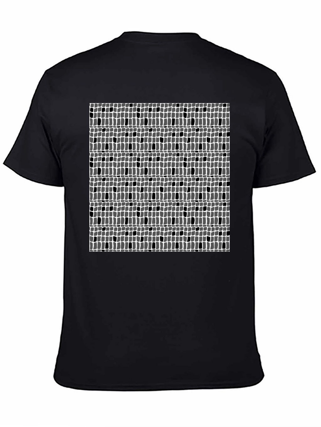 Abstract Pattern Black Tee