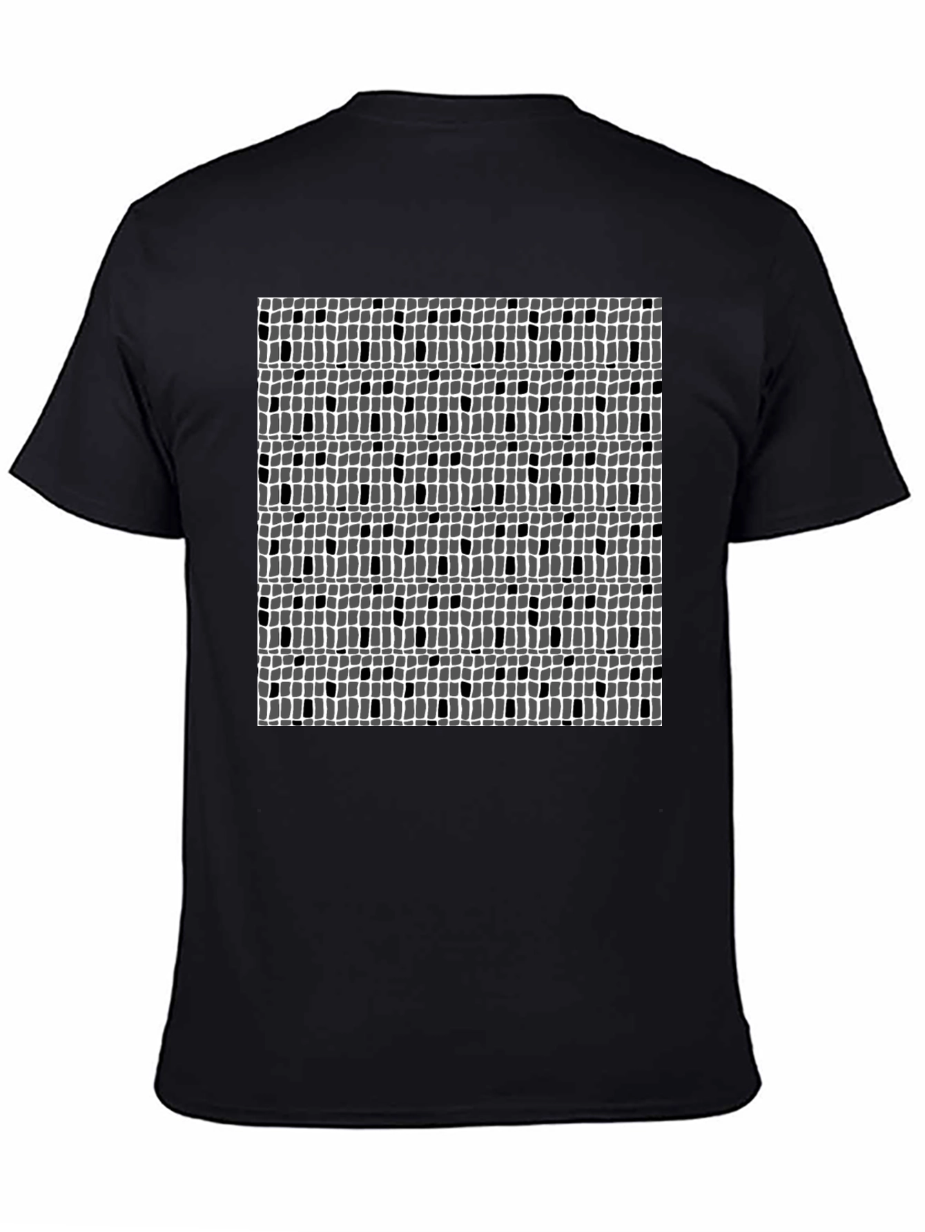 Abstract Pattern Black Tee
