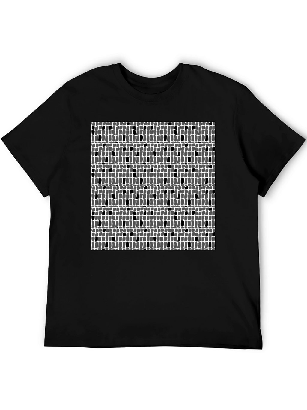 Abstract Pattern Black Tee