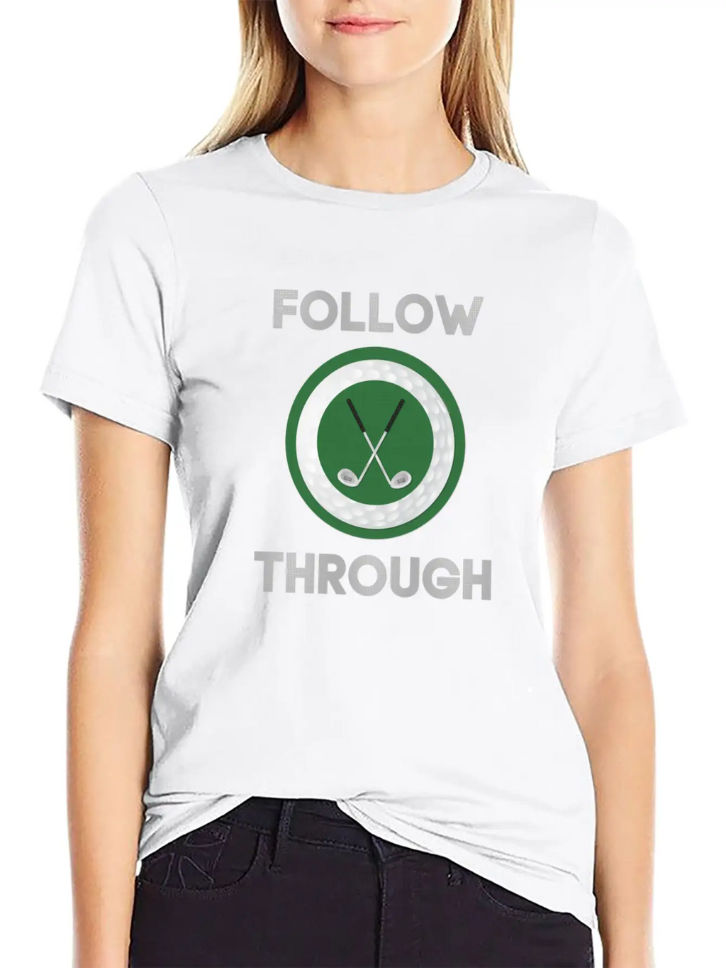 "Follow Through" Golf Design Breathable Graphic T-Shirt – Perfect For Casual Days