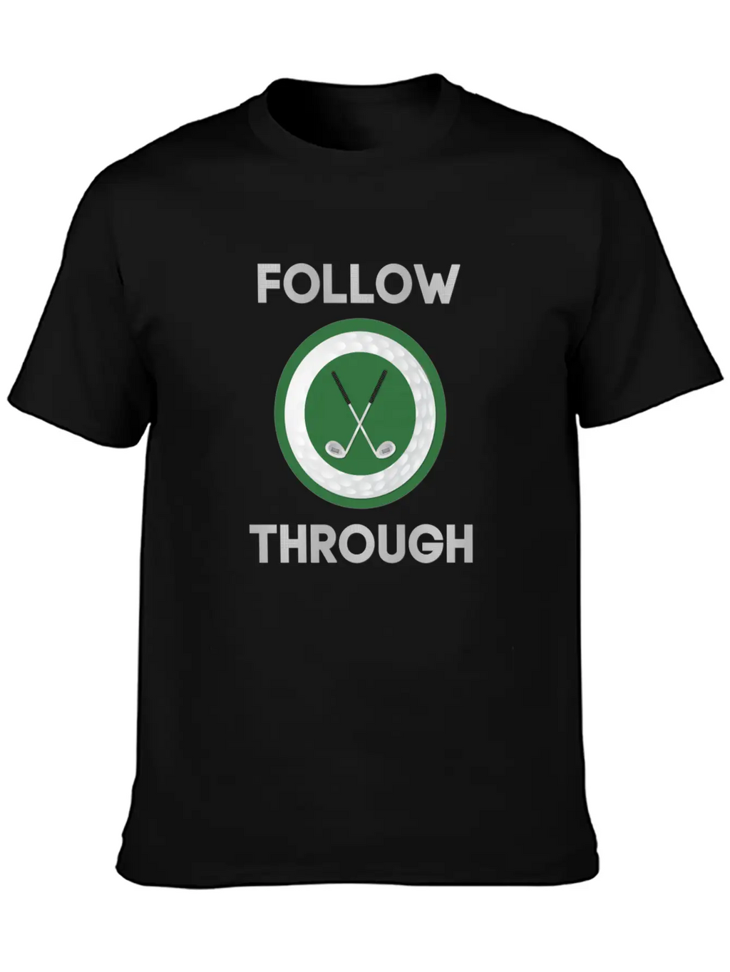 "Follow Through" Golf Design Breathable Graphic T-Shirt – Perfect For Casual Days