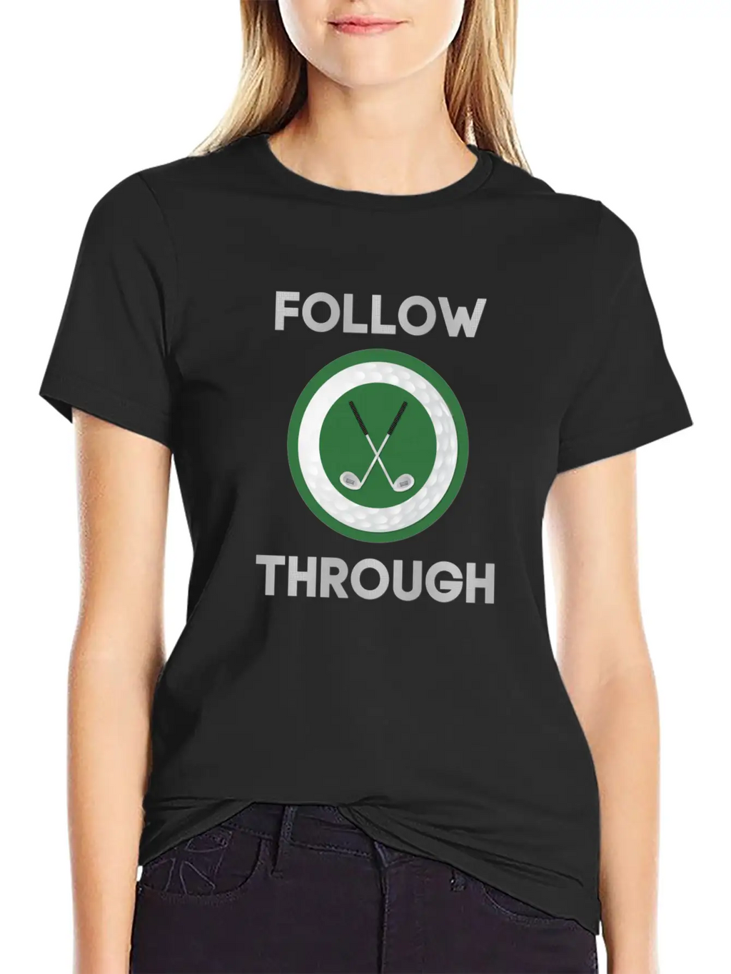 "Follow Through" Golf Design Breathable Graphic T-Shirt – Perfect For Casual Days
