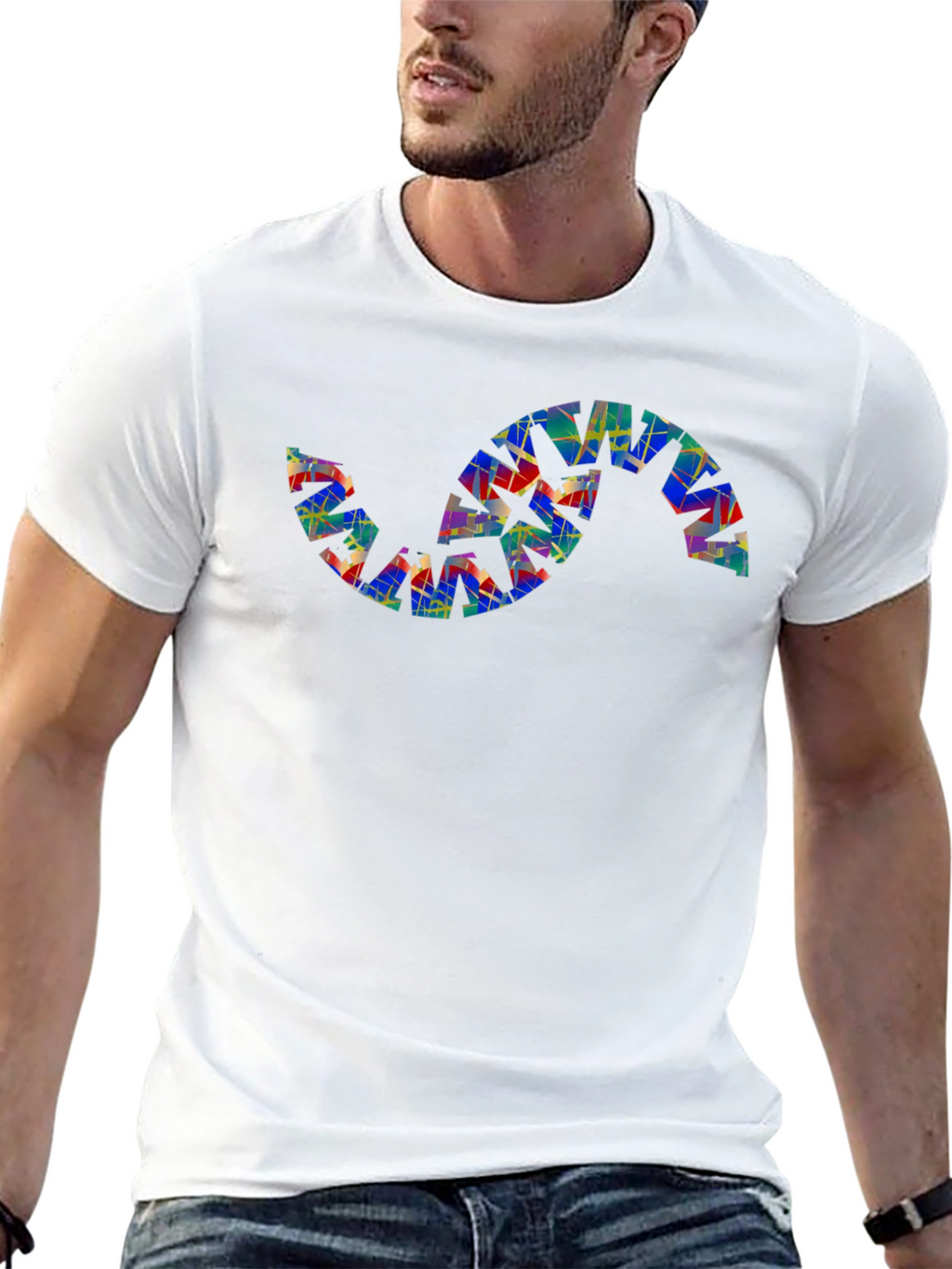 Abstract S-Shape Graphic Tee
