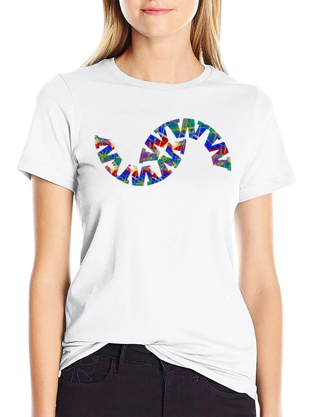 Abstract S-Shape Graphic Tee