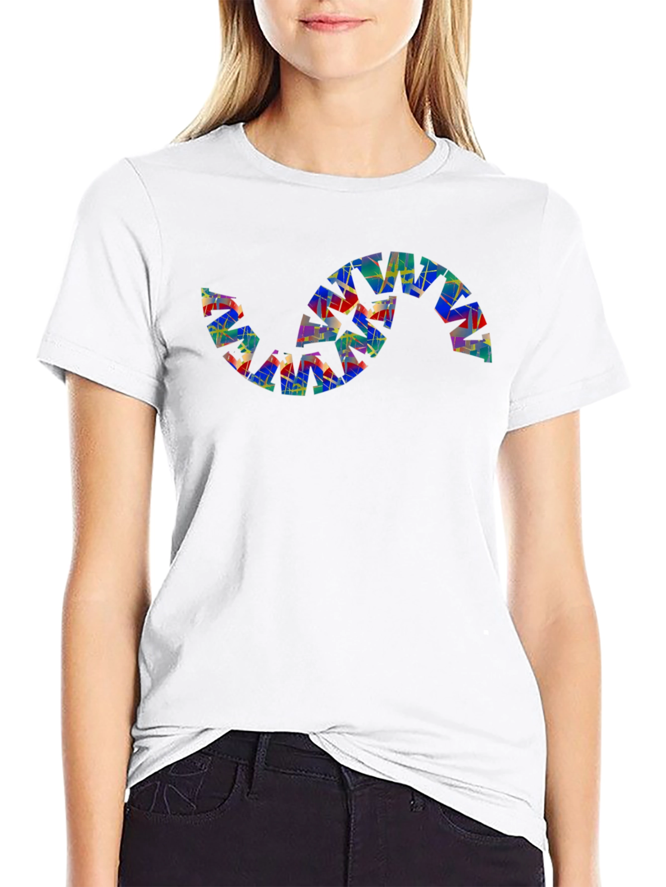 Abstract S-Shape Graphic Tee