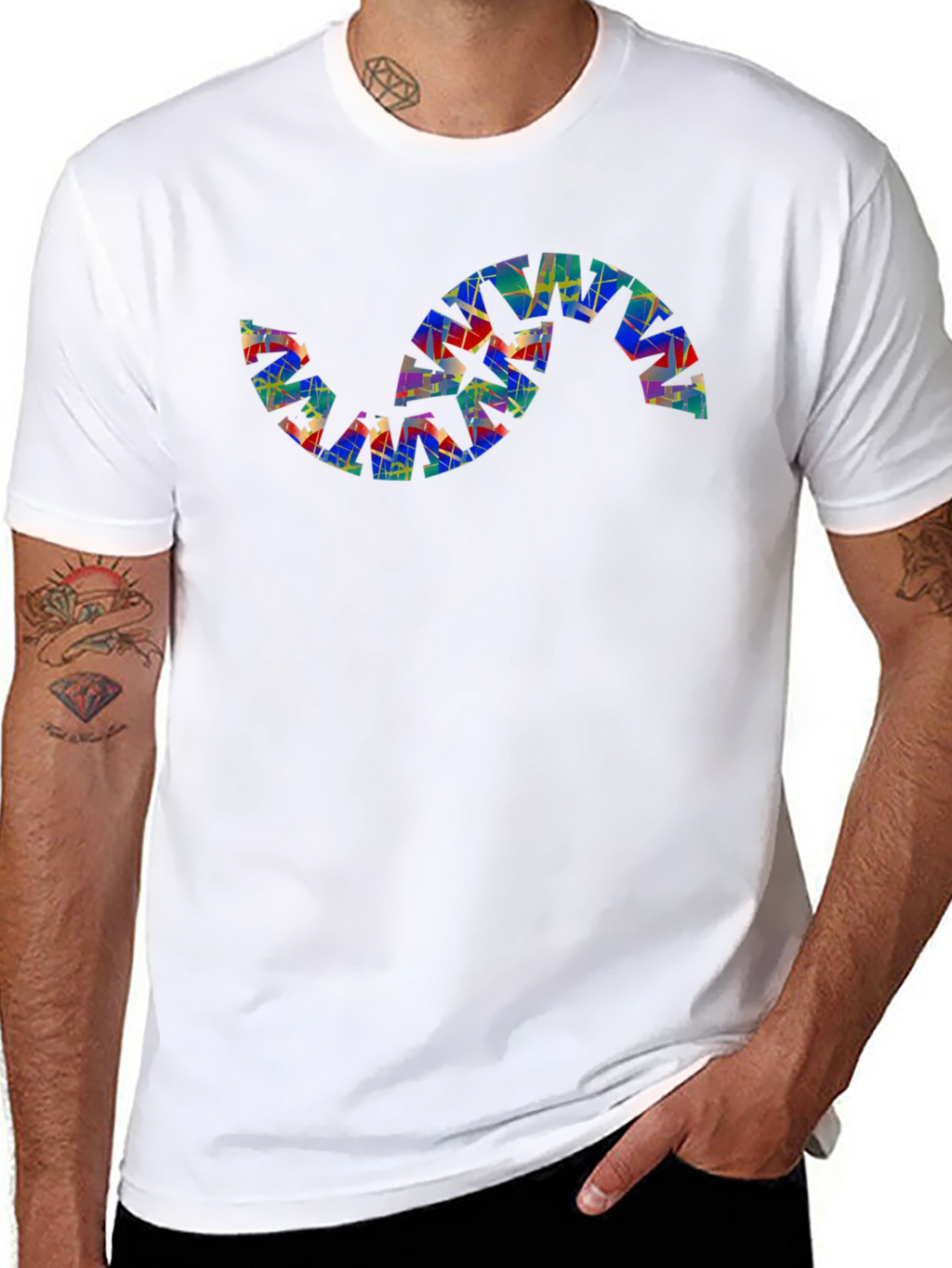 Abstract S-Shape Graphic Tee