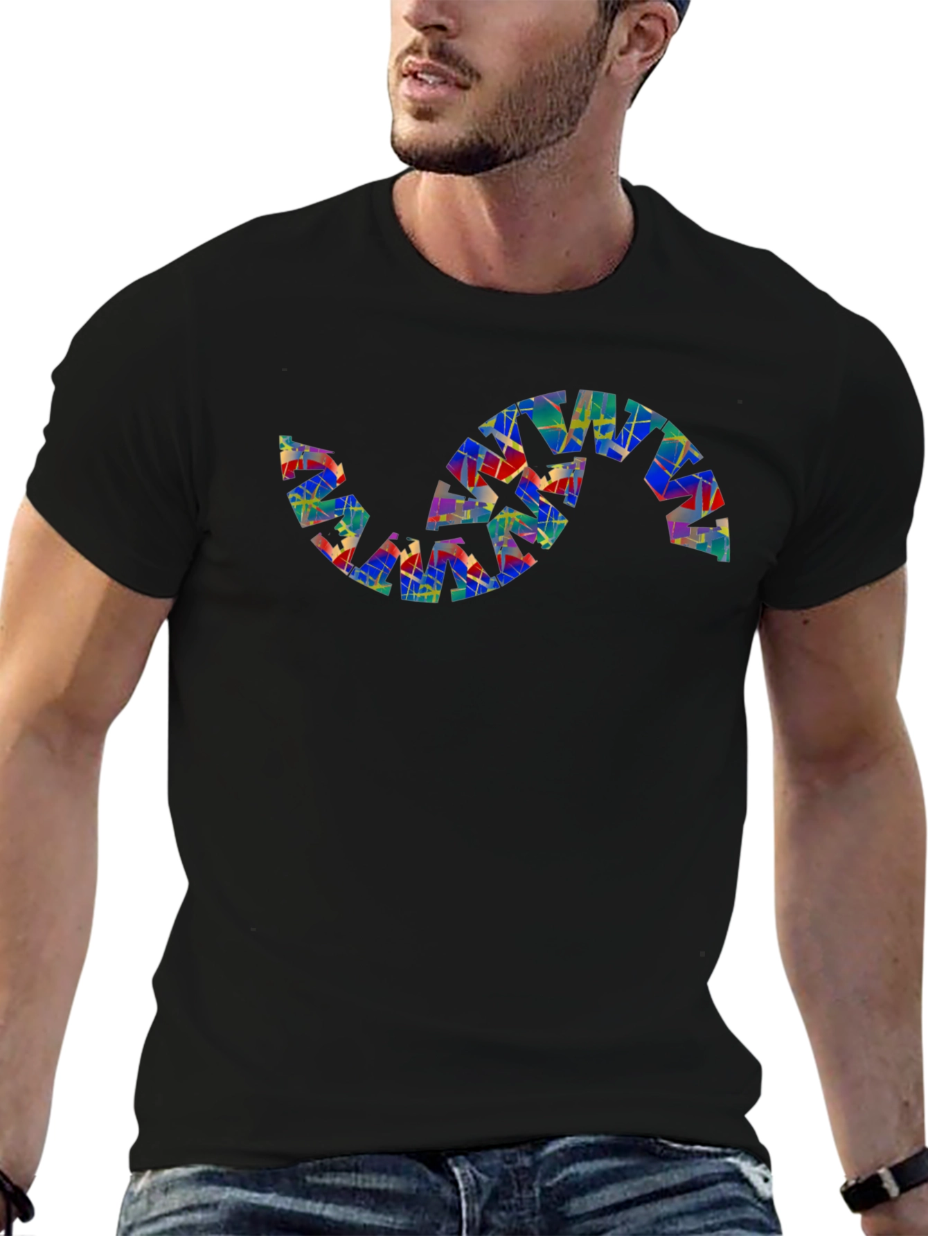 Abstract S-Shape Graphic Tee