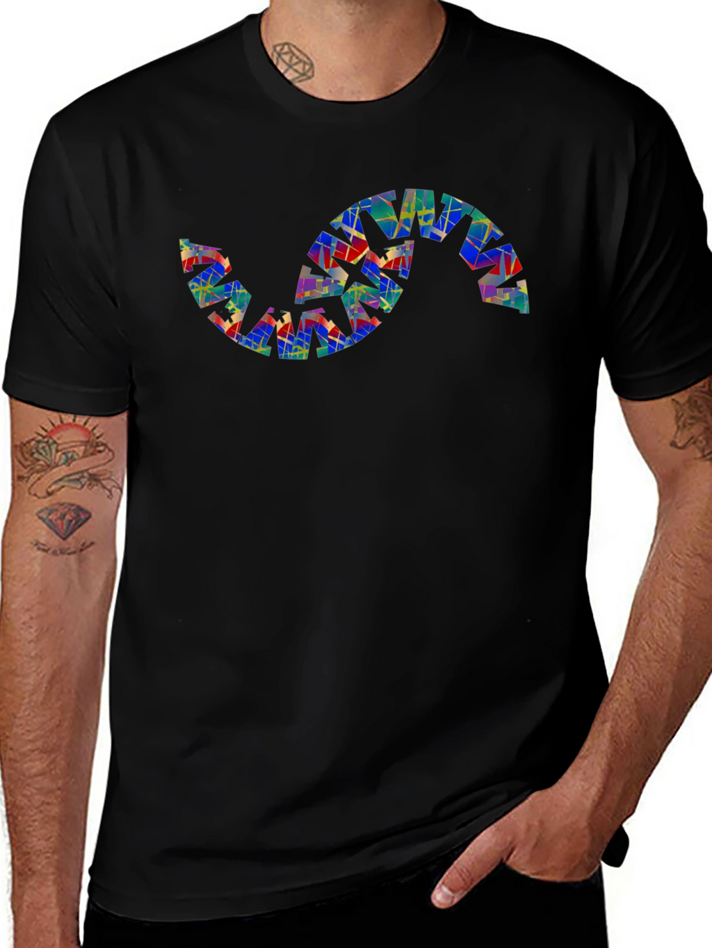 Abstract S-Shape Graphic Tee