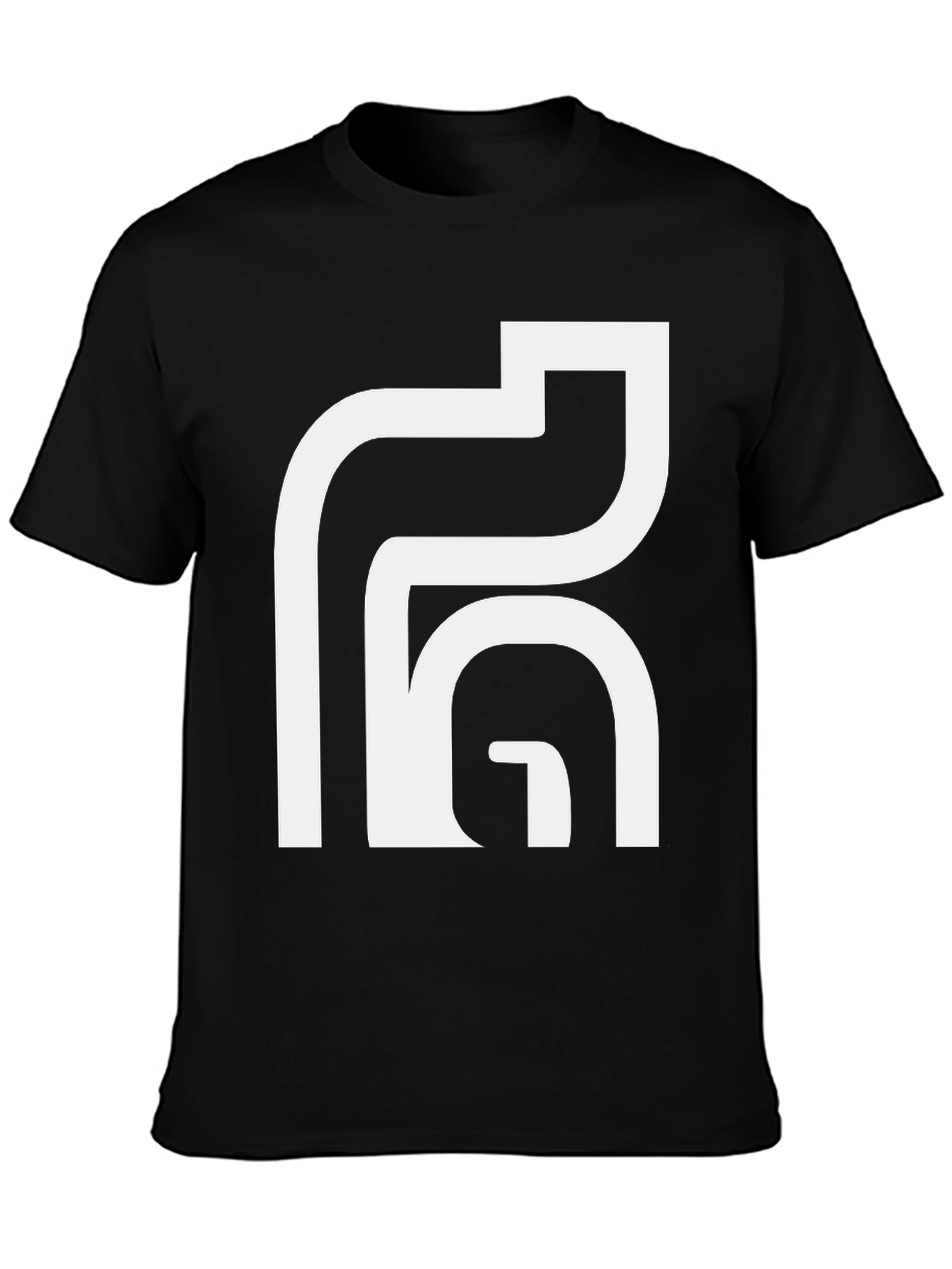Abstract Graphic Tee - Modern Black T-Shirt