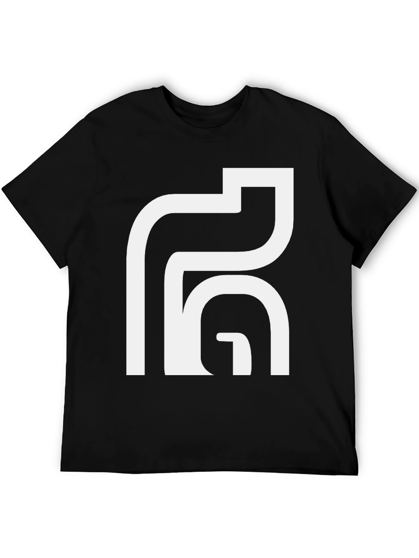 Abstract Graphic Tee - Modern Black T-Shirt