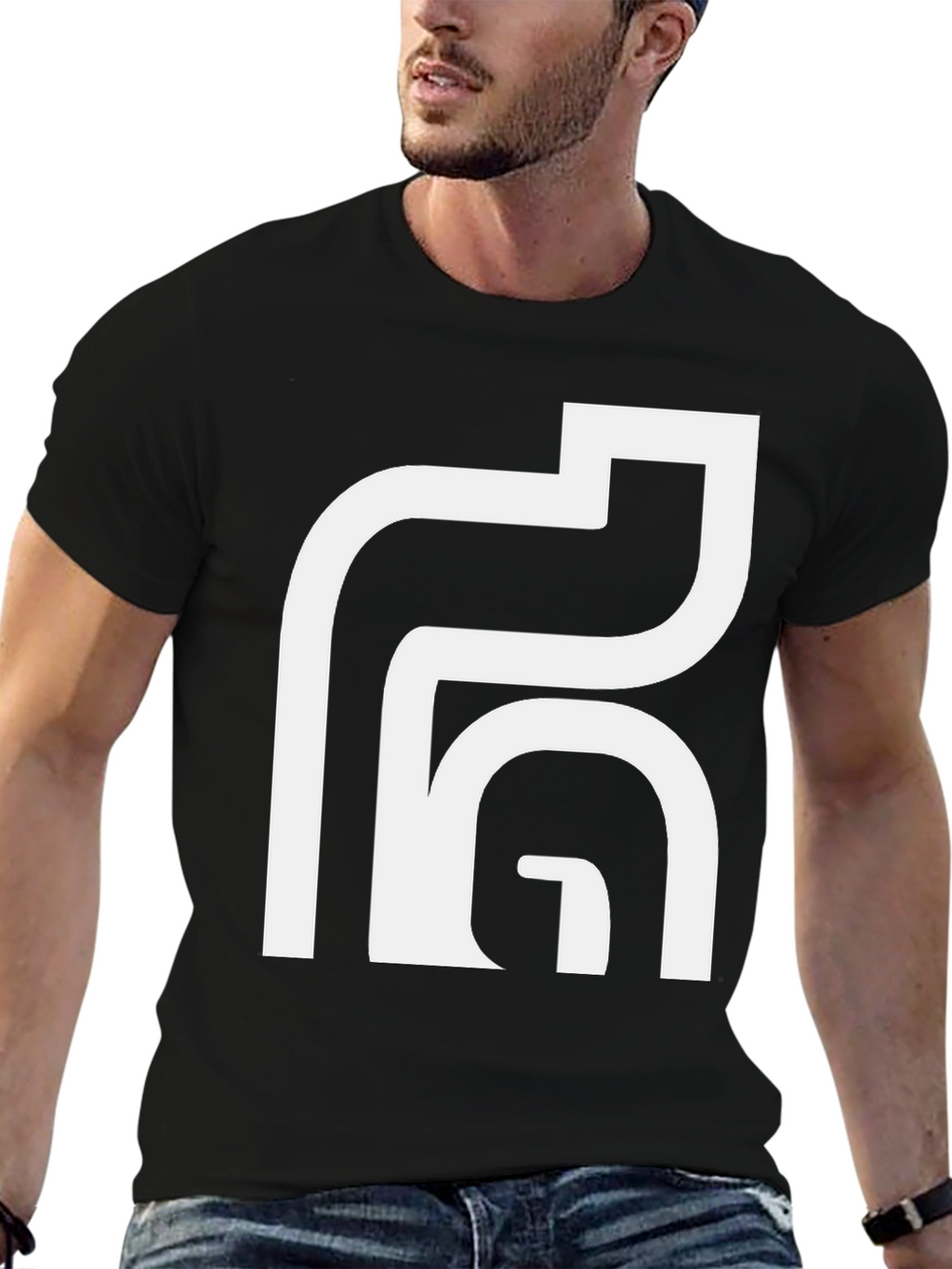 Abstract Graphic Tee - Modern Black T-Shirt