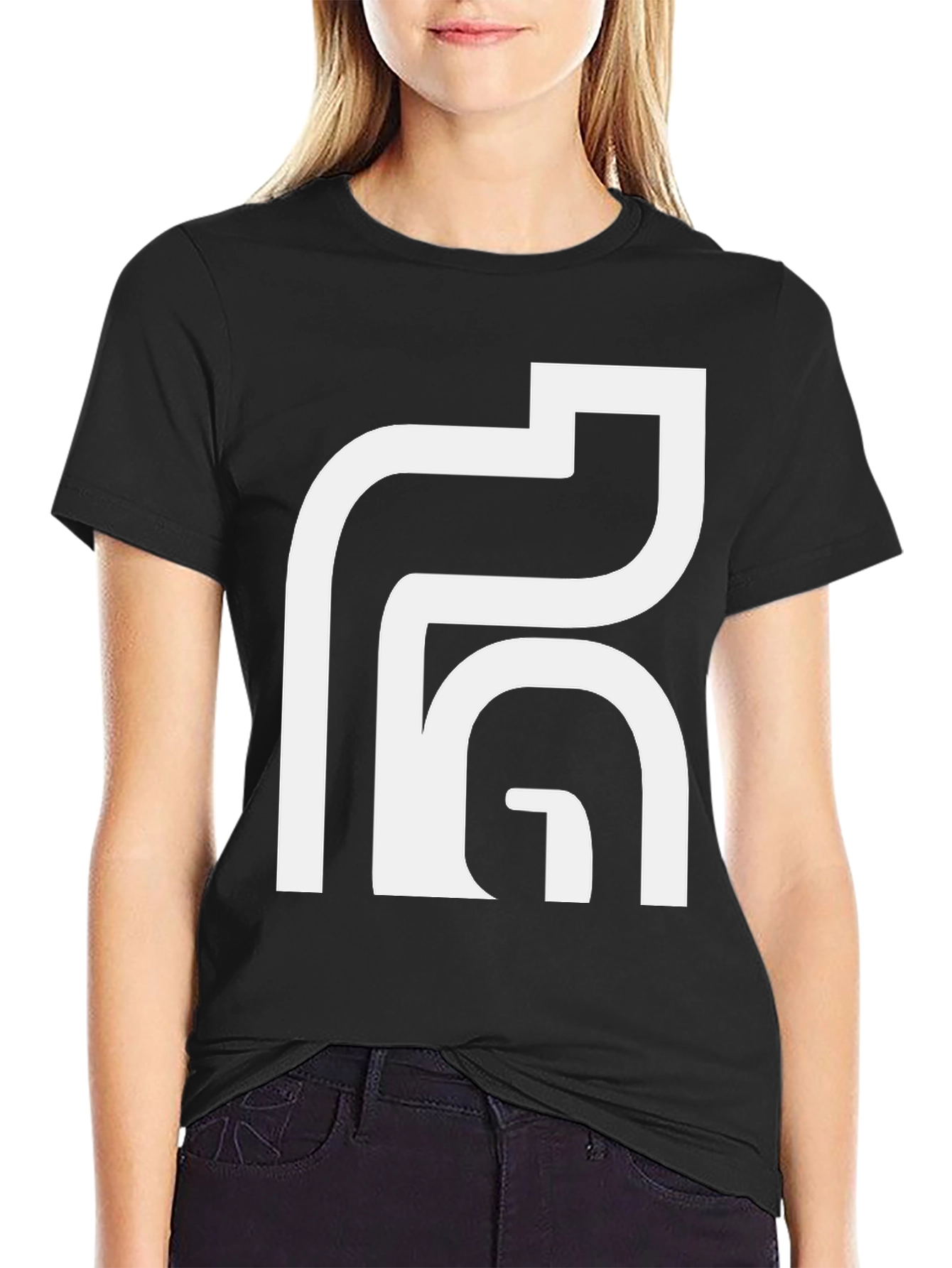 Abstract Graphic Tee - Modern Black T-Shirt