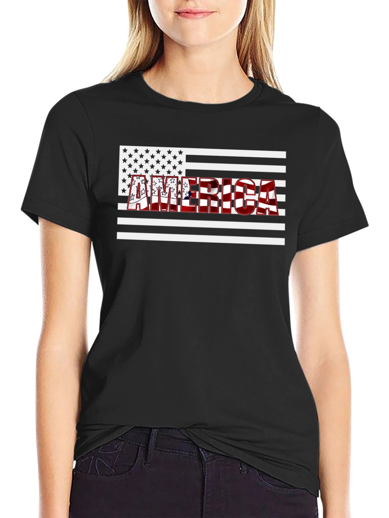 America Flag T-Shirt - Patriotic USA Design