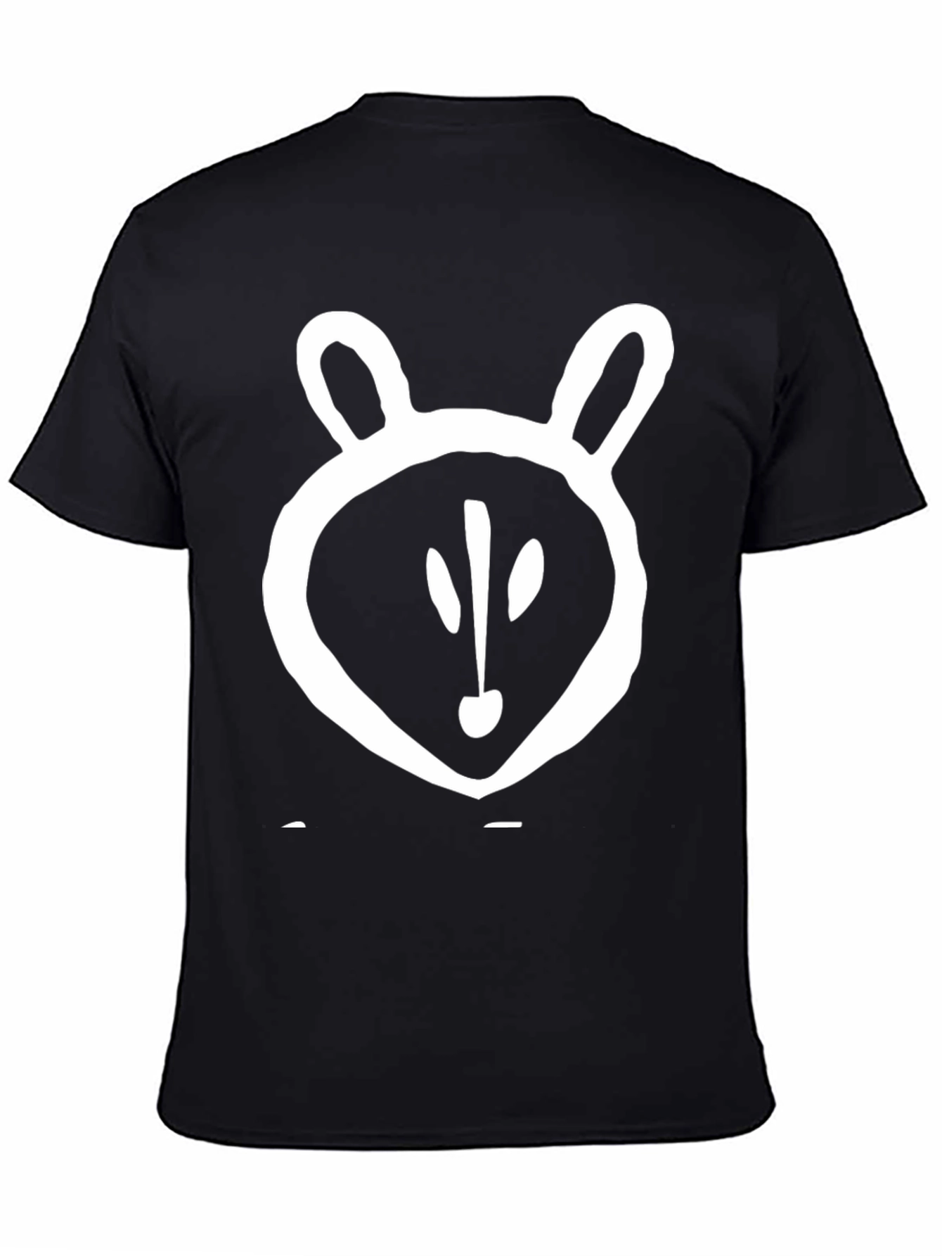 Abstract Animal Print T-Shirt - Casual Black Tee