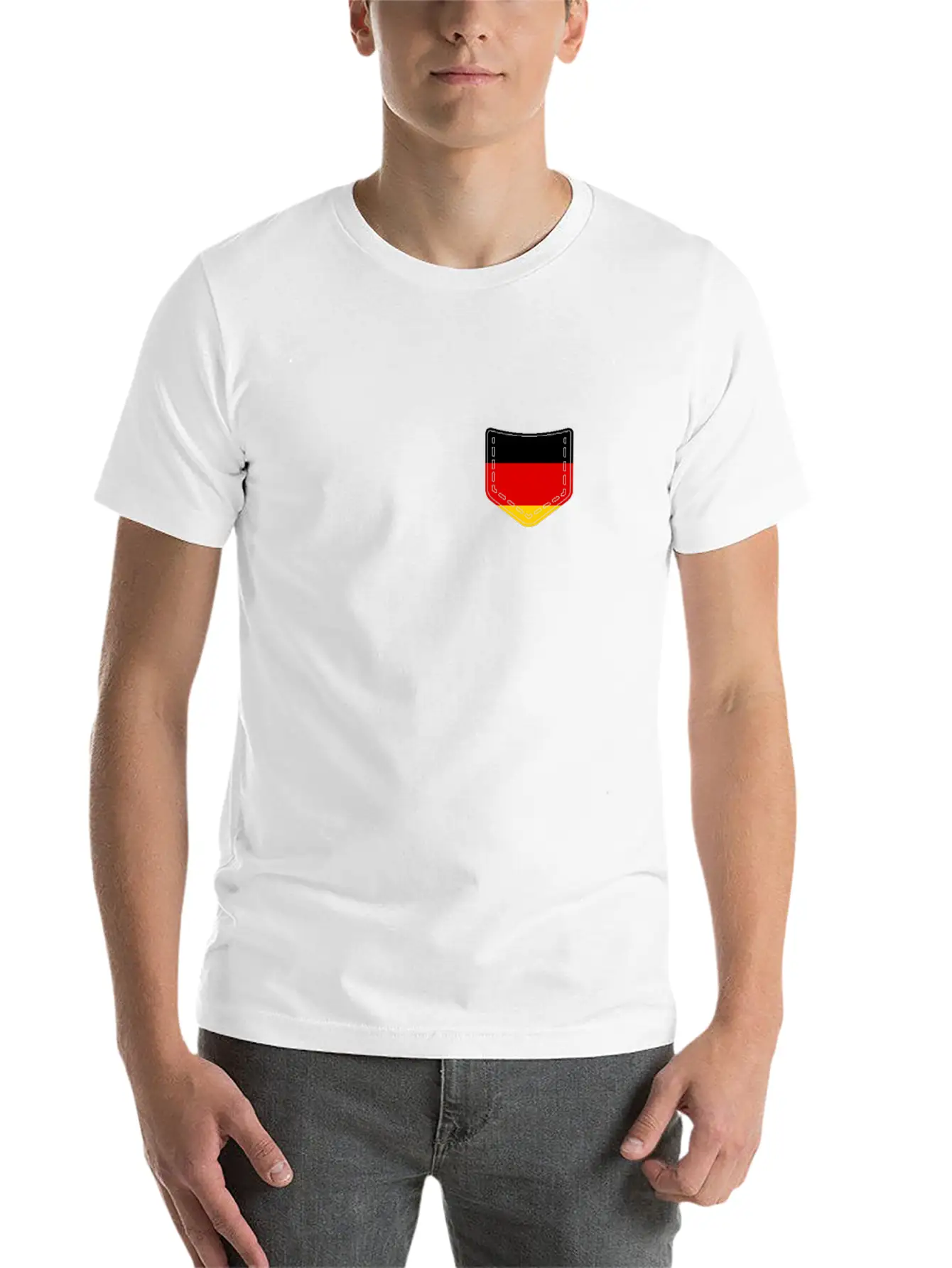 (German Flag Pocket) Classic Cotton Tee – Unisex Comfort For Any Season