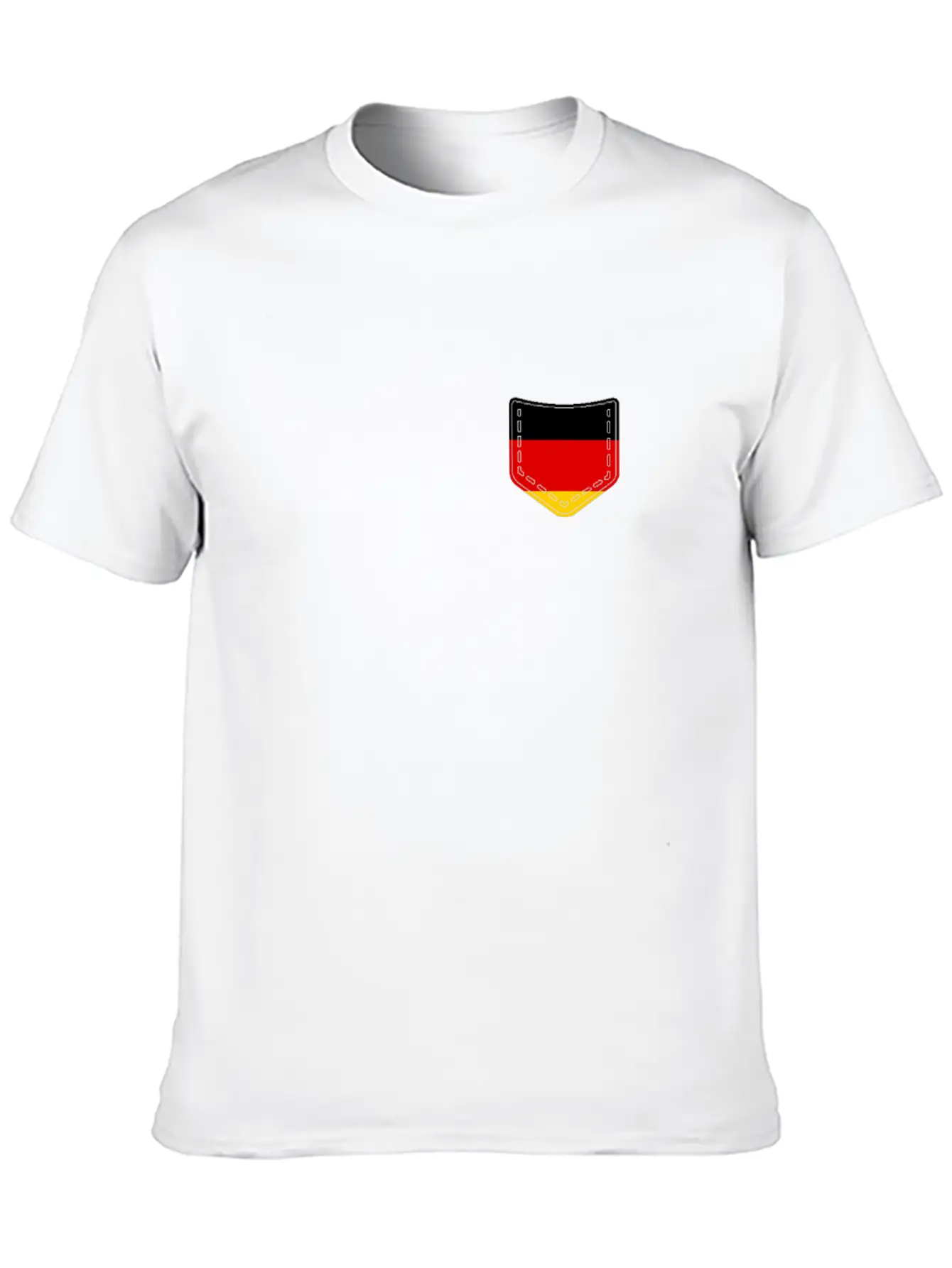 (German Flag Pocket) Classic Cotton Tee – Unisex Comfort For Any Season