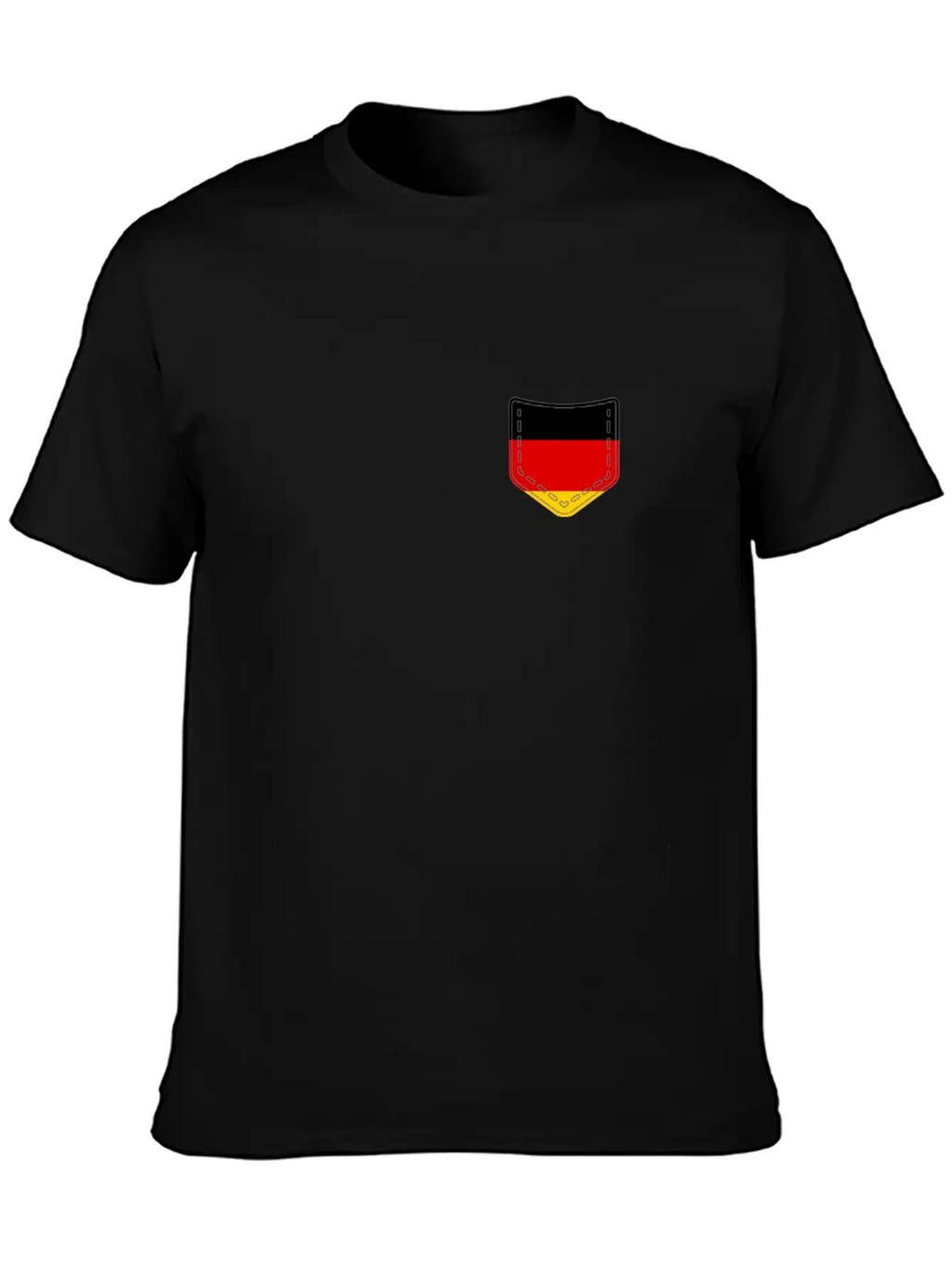 (German Flag Pocket) Classic Cotton Tee – Unisex Comfort For Any Season