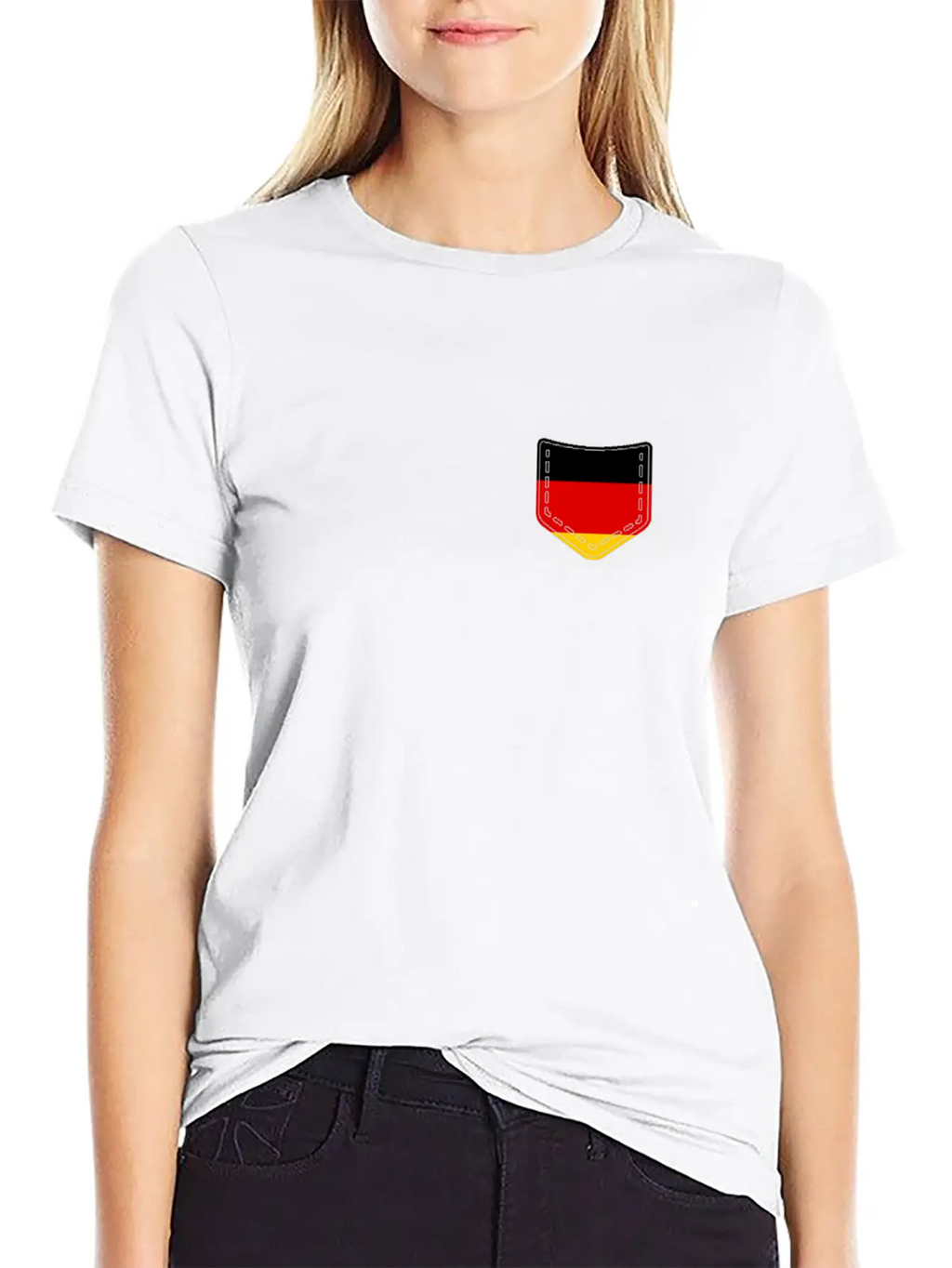 (German Flag Pocket) Classic Cotton Tee – Unisex Comfort For Any Season