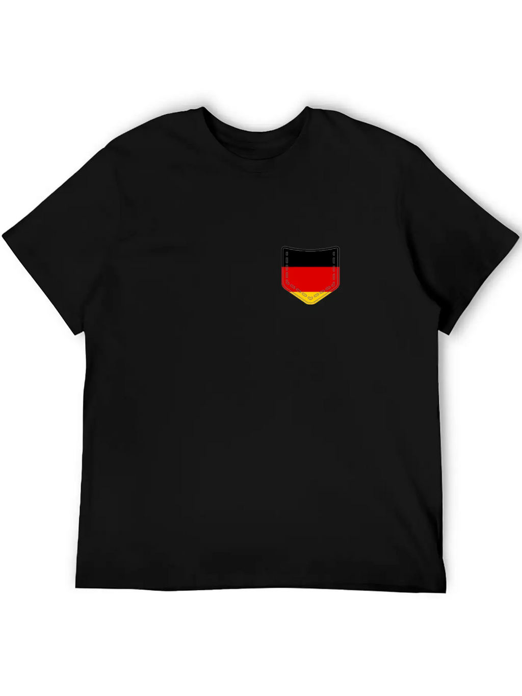 (German Flag Pocket) Classic Cotton Tee – Unisex Comfort For Any Season