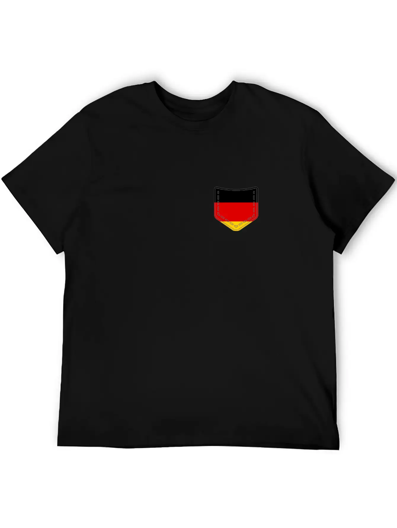 (German Flag Pocket) Classic Cotton Tee – Unisex Comfort For Any Season