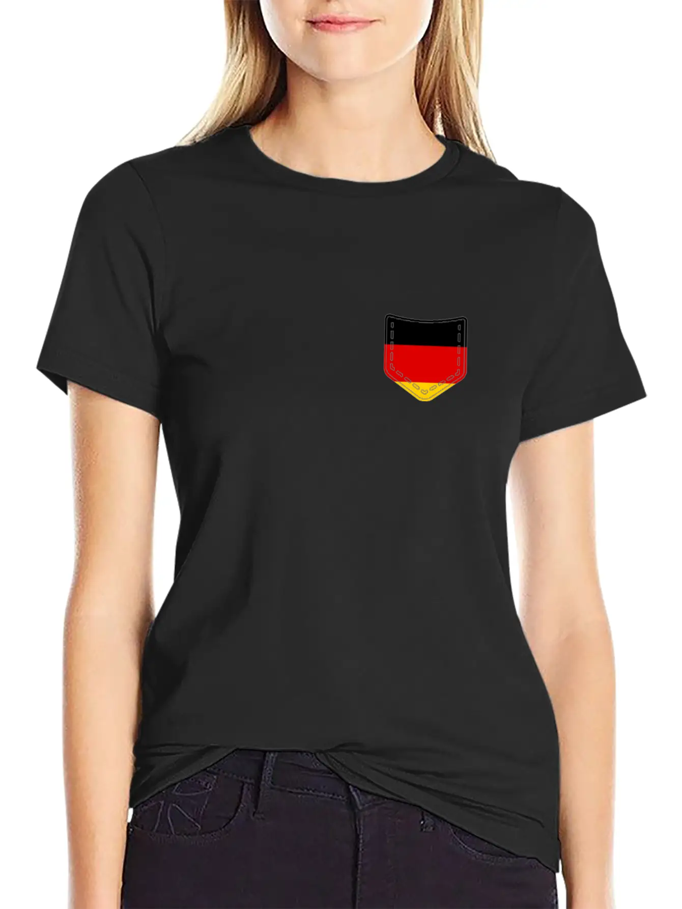 (German Flag Pocket) Classic Cotton Tee – Unisex Comfort For Any Season