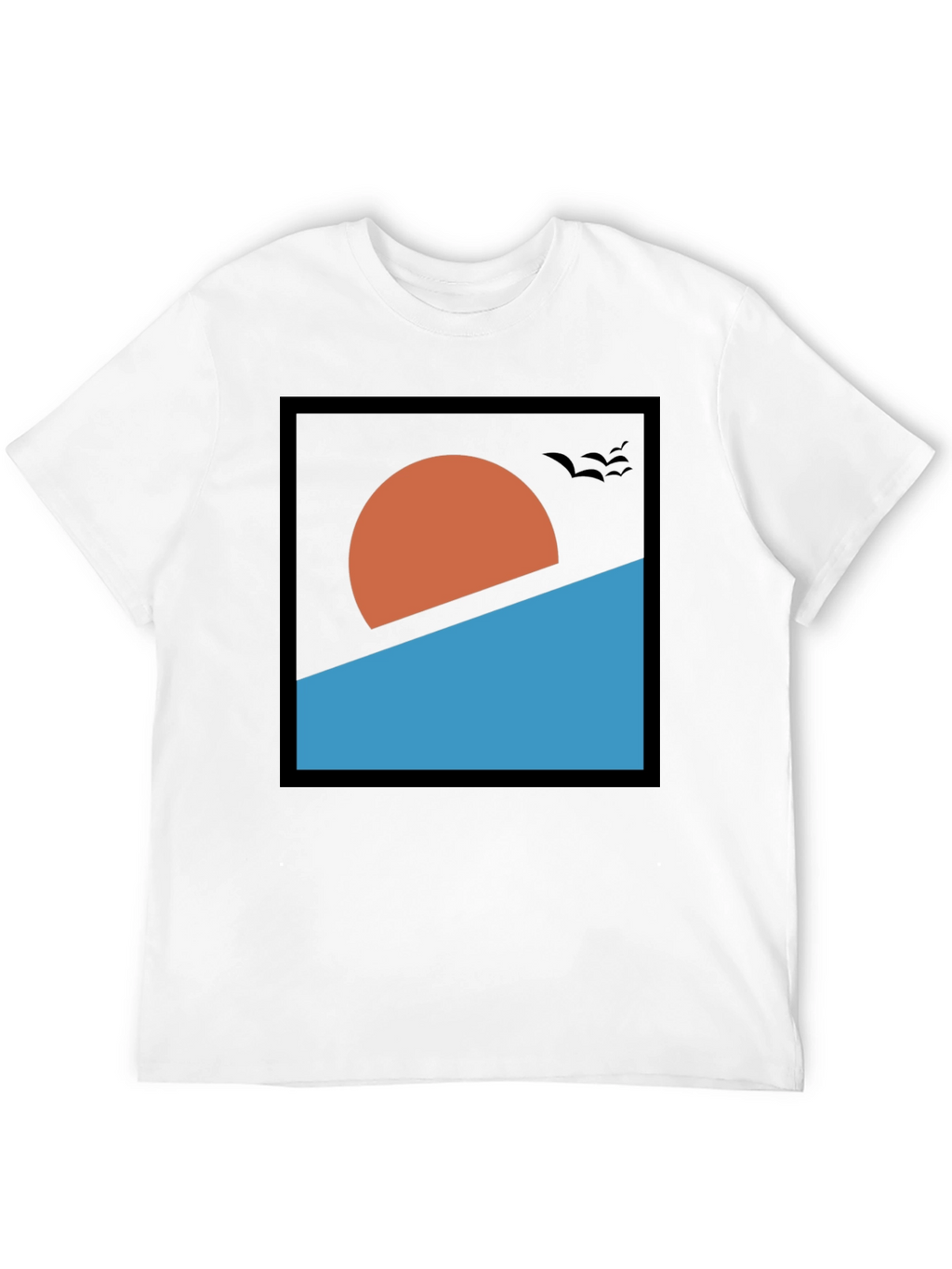 Abstract Sunset Graphic Tee - Modern Design