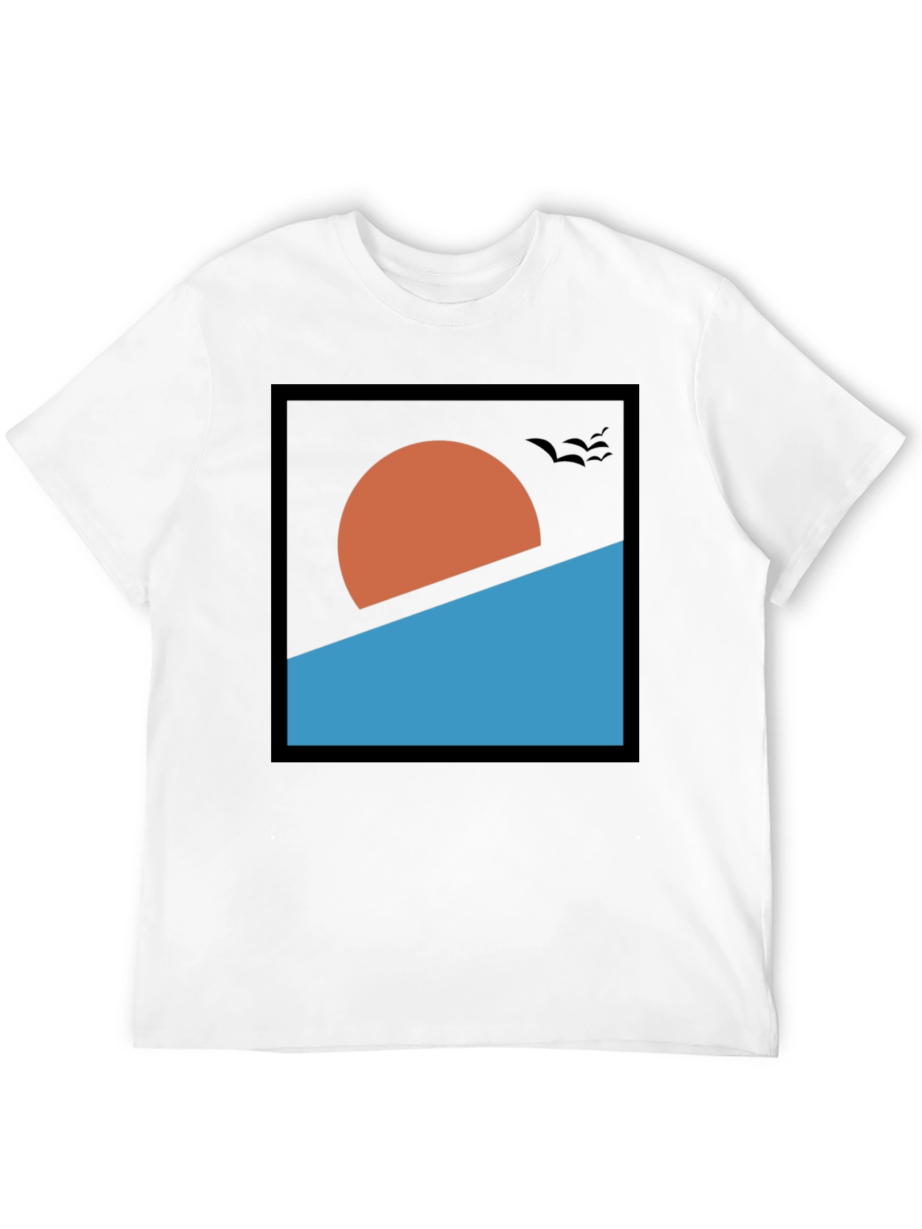 Abstract Sunset Graphic Tee - Modern Design