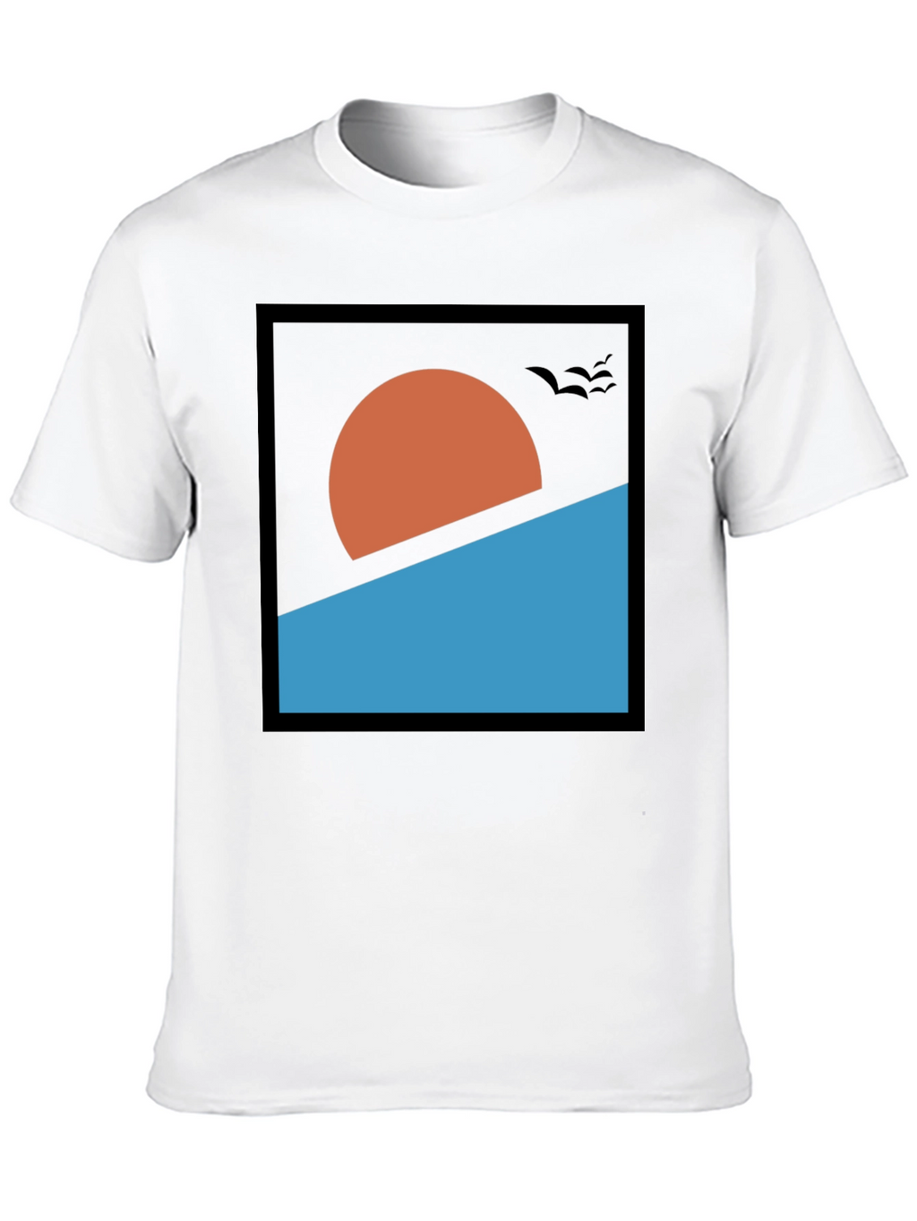 Abstract Sunset Graphic Tee - Modern Design