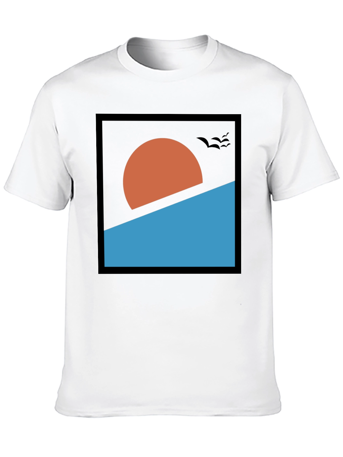 Abstract Sunset Graphic Tee - Modern Design