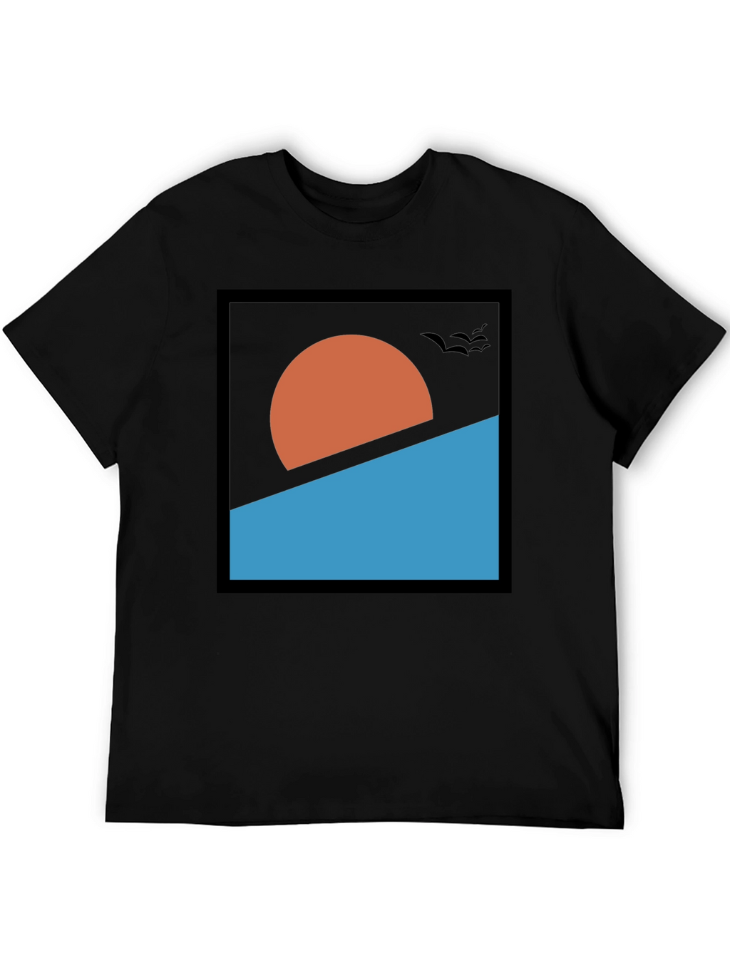 Abstract Sunset Graphic Tee - Modern Design