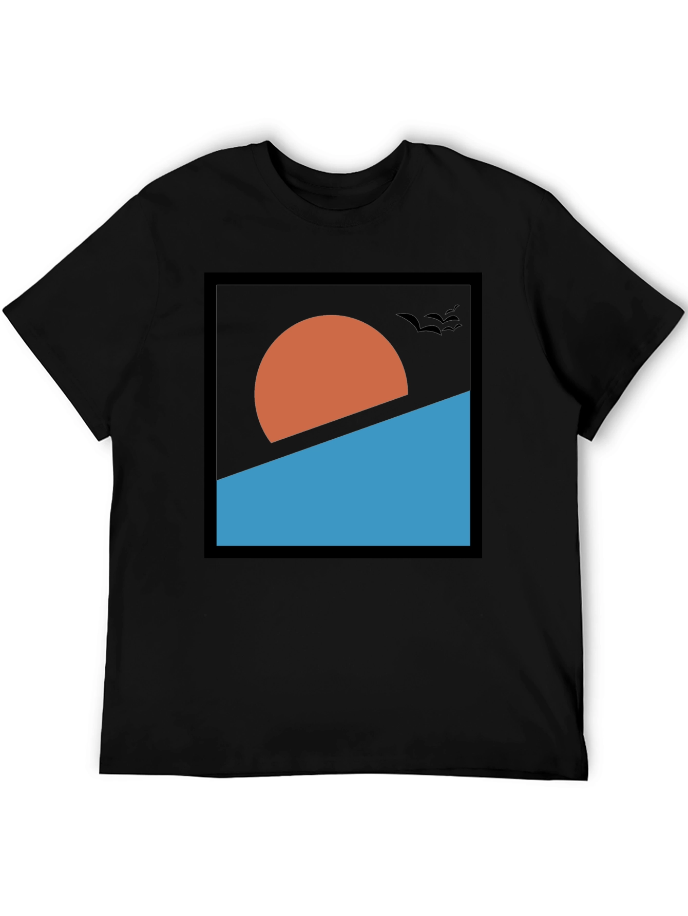 Abstract Sunset Graphic Tee - Modern Design