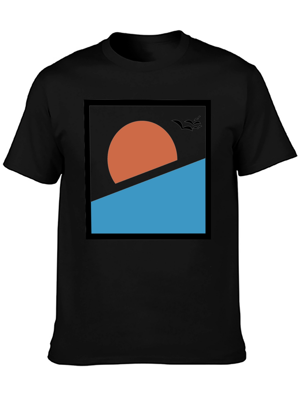 Abstract Sunset Graphic Tee - Modern Design