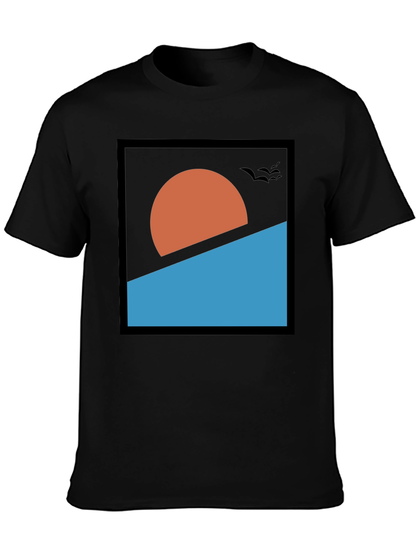 Abstract Sunset Graphic Tee - Modern Design