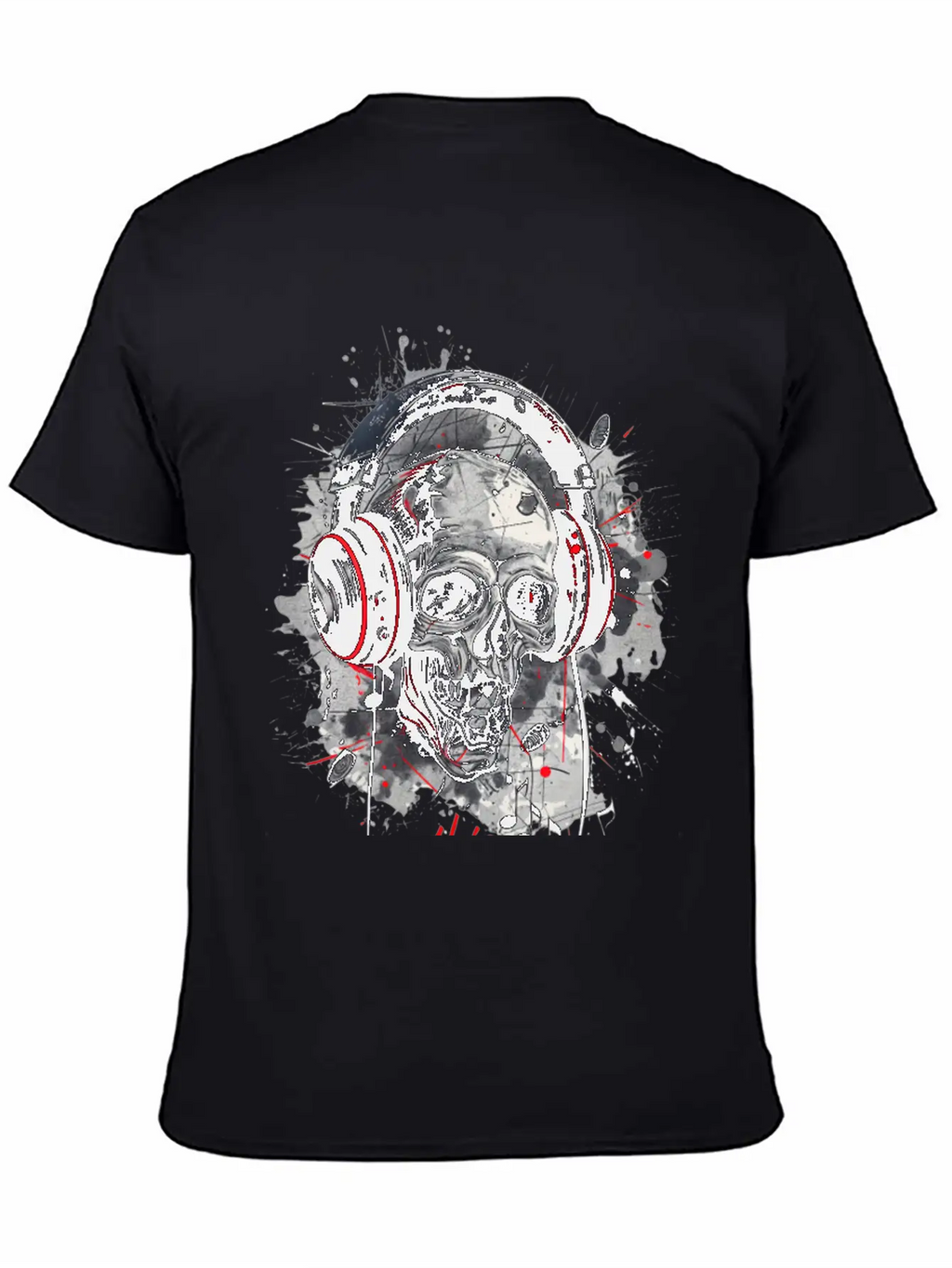 "Gothic Beats - Skull With Headphones Design" Classic Cotton Tee – Unisex Comfort For Any Season