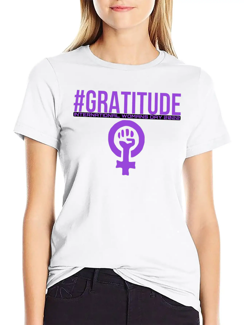 #gratitude Woman’s Day Breathable Soft Cotton T-Shirt – Timeless Casual Look