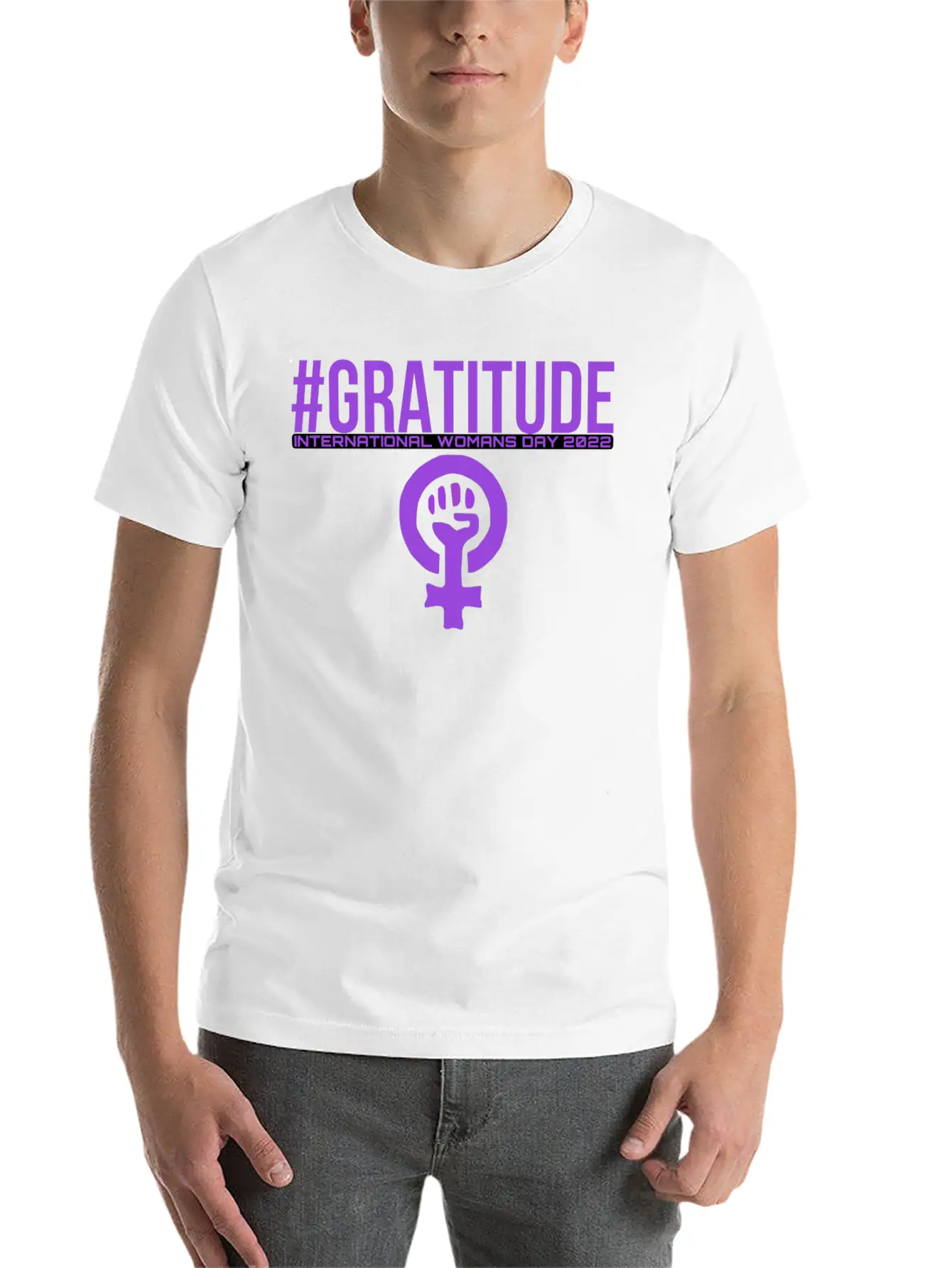 #gratitude Woman’s Day Breathable Soft Cotton T-Shirt – Timeless Casual Look