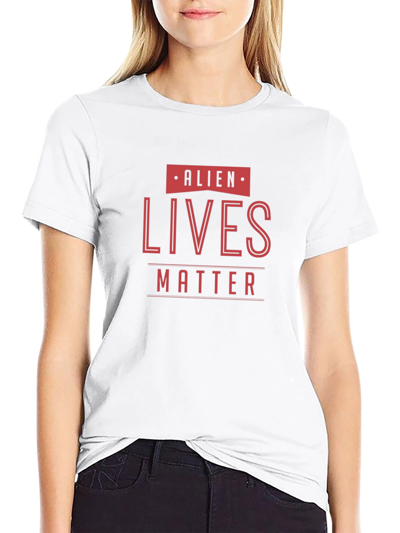 Alien Lives Matter Graphic Tee - Black Cotton Shirt