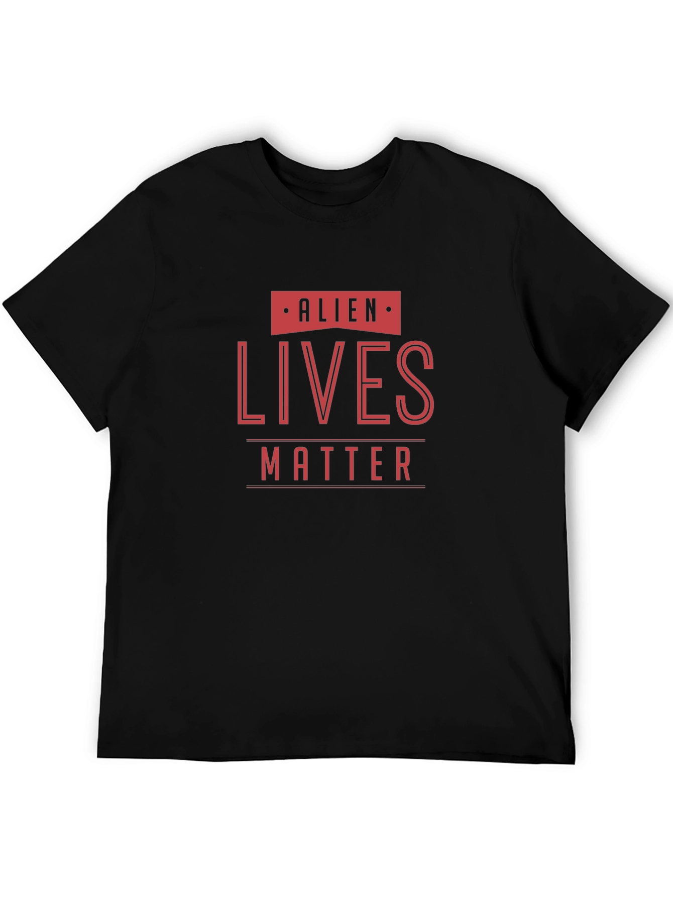 Alien Lives Matter Graphic Tee - Black Cotton Shirt
