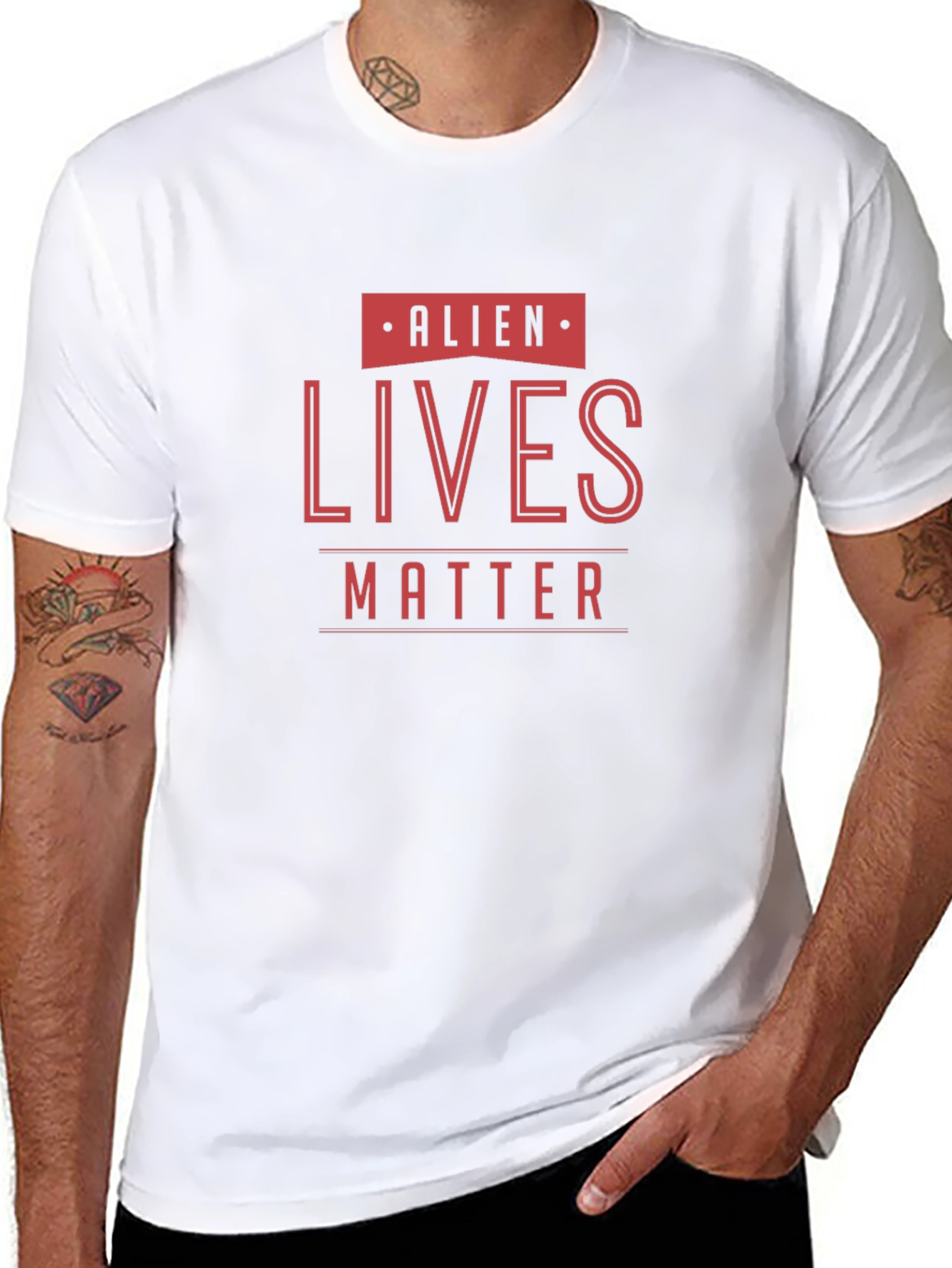 Alien Lives Matter Graphic Tee - Black Cotton Shirt