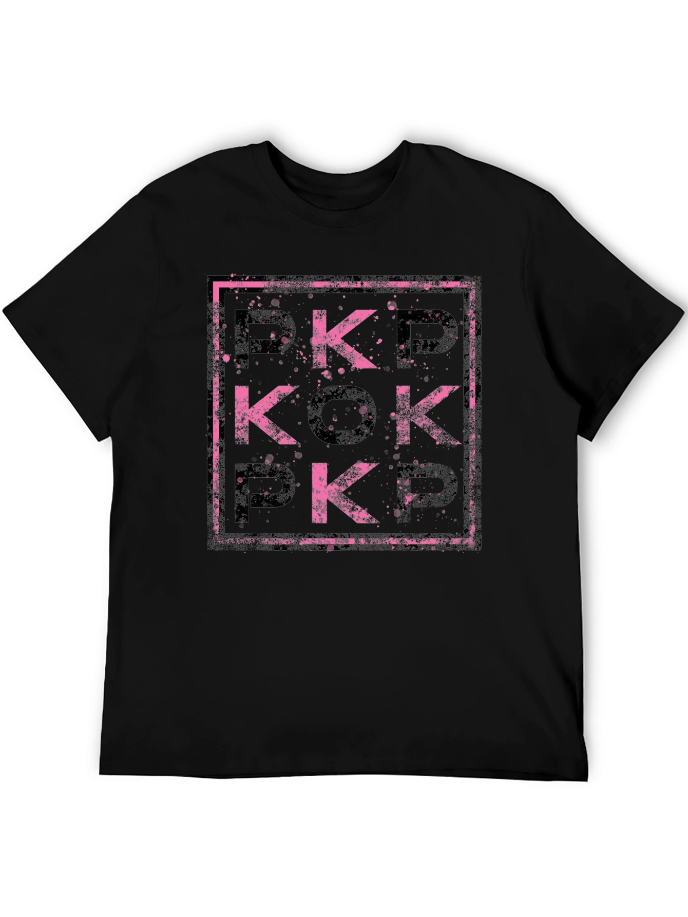 Abstract Pink and Black Graphic Tee
