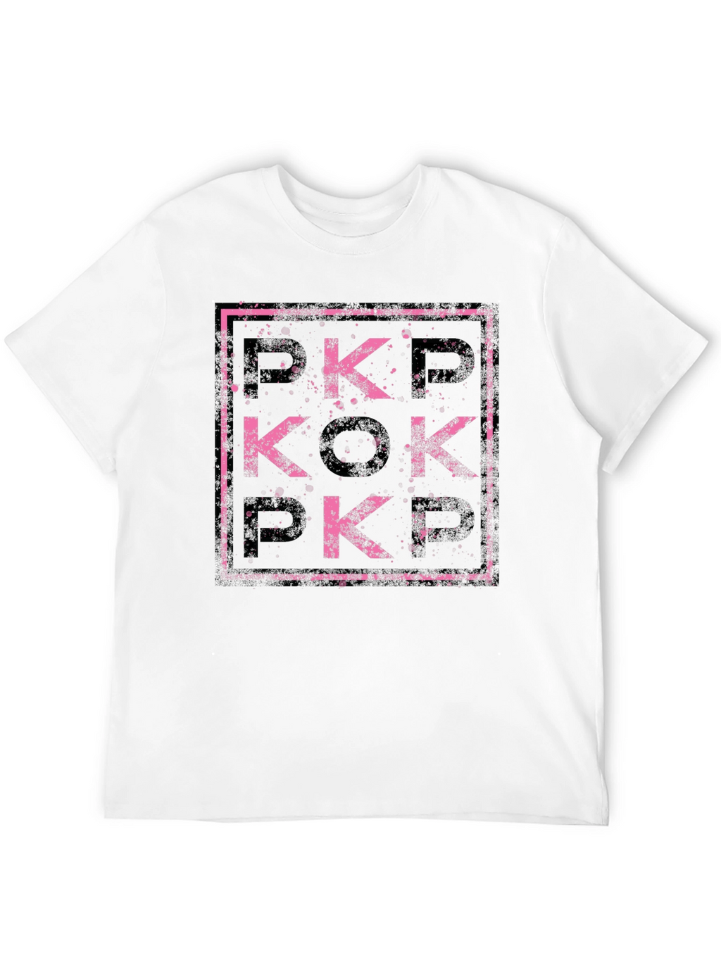 Abstract Pink and Black Graphic Tee