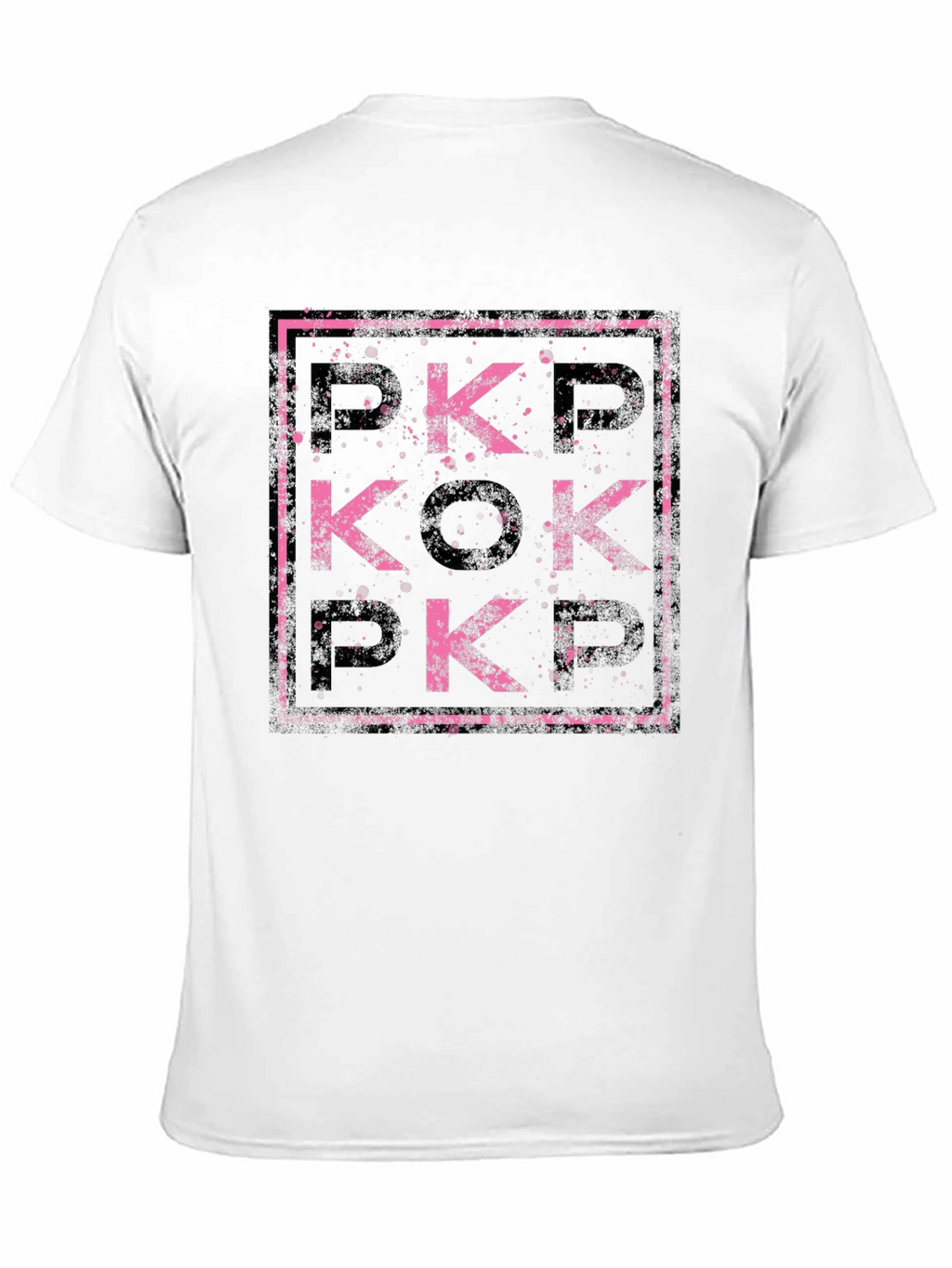 Abstract Pink and Black Graphic Tee