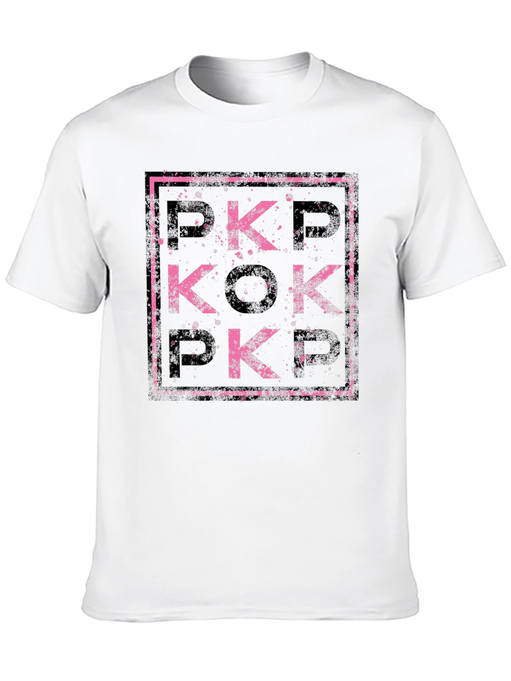 Abstract Pink and Black Graphic Tee