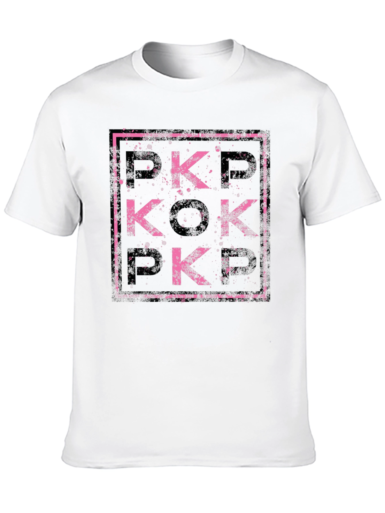 Abstract Pink and Black Graphic Tee