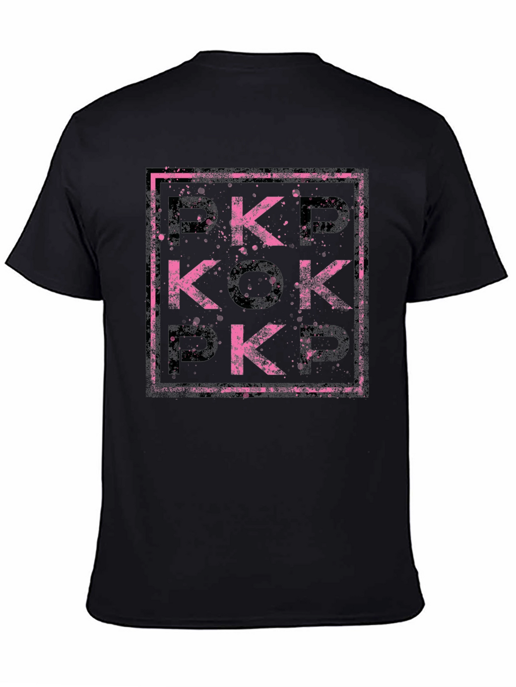 Abstract Pink and Black Graphic Tee